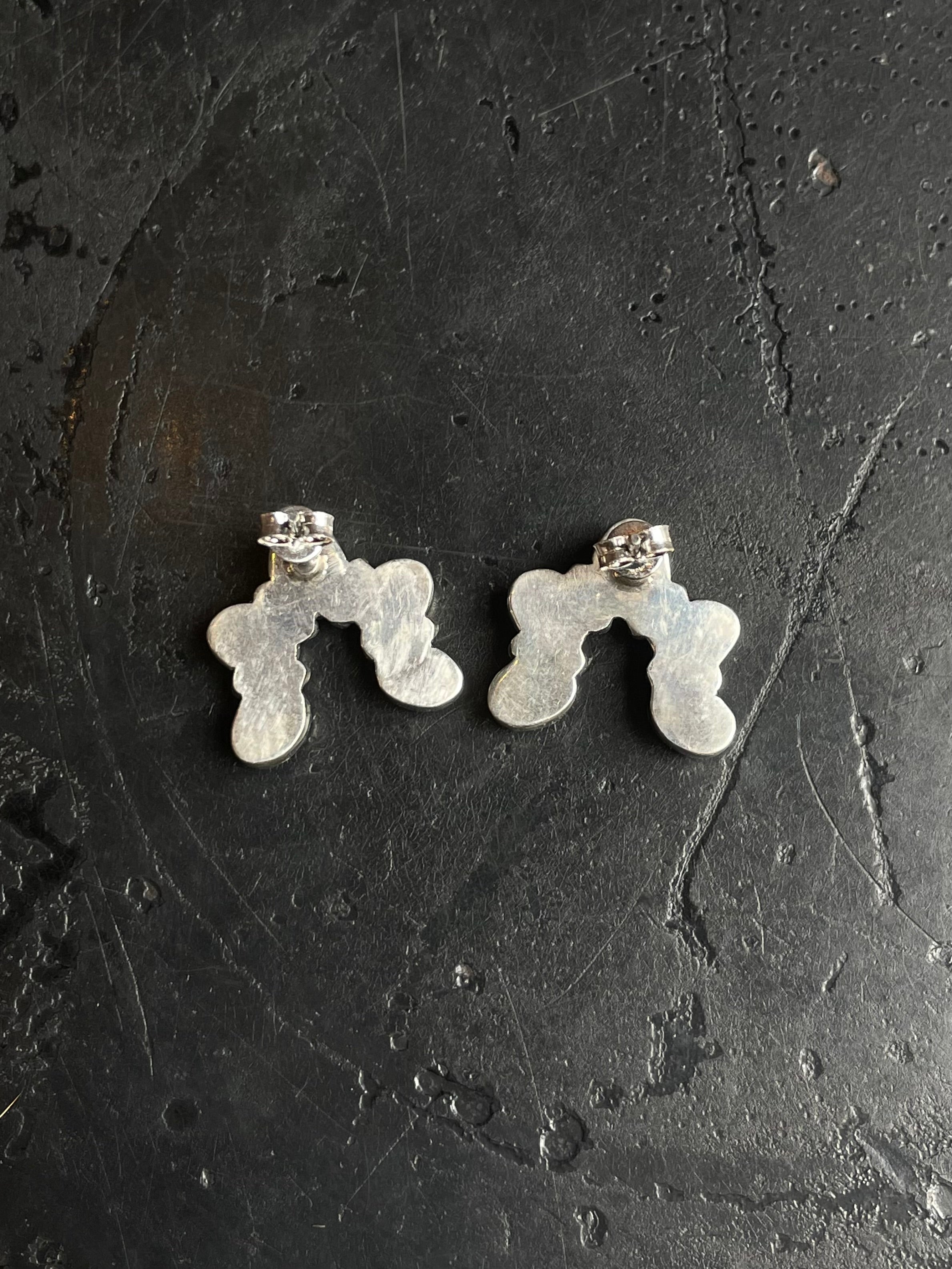 Kingman Turquoise Naja Earrings | Cluster Stud E660