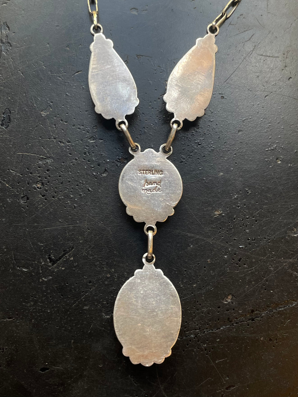 Kingman Turquoise Lariat Necklace | 925 Sterling Silver G608