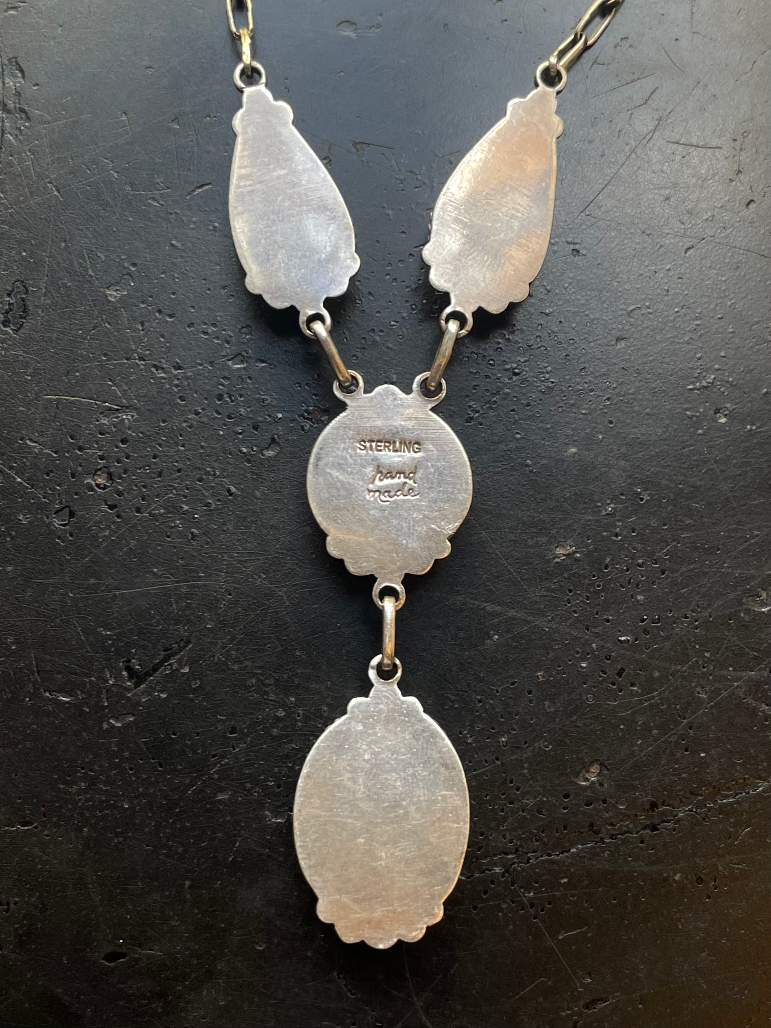 Kingman Turquoise Lariat Necklace | 925 Sterling Silver G608