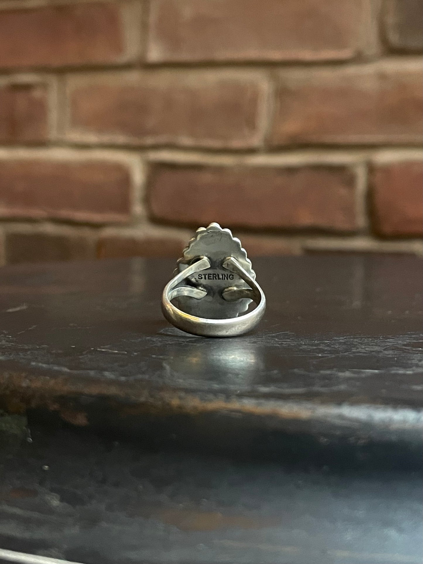 Turquoise Tear Drop Ring | 925 Sterling Silver Size 7 E460