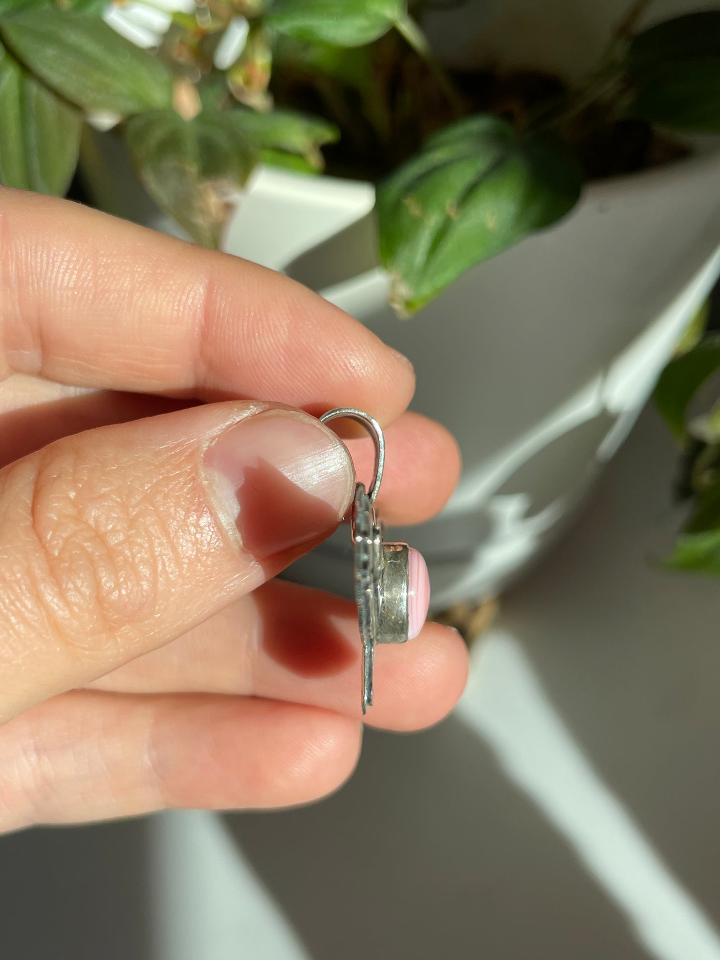 Pink Conch Thunderbird Pendant | Sterling Silver 925 B787
