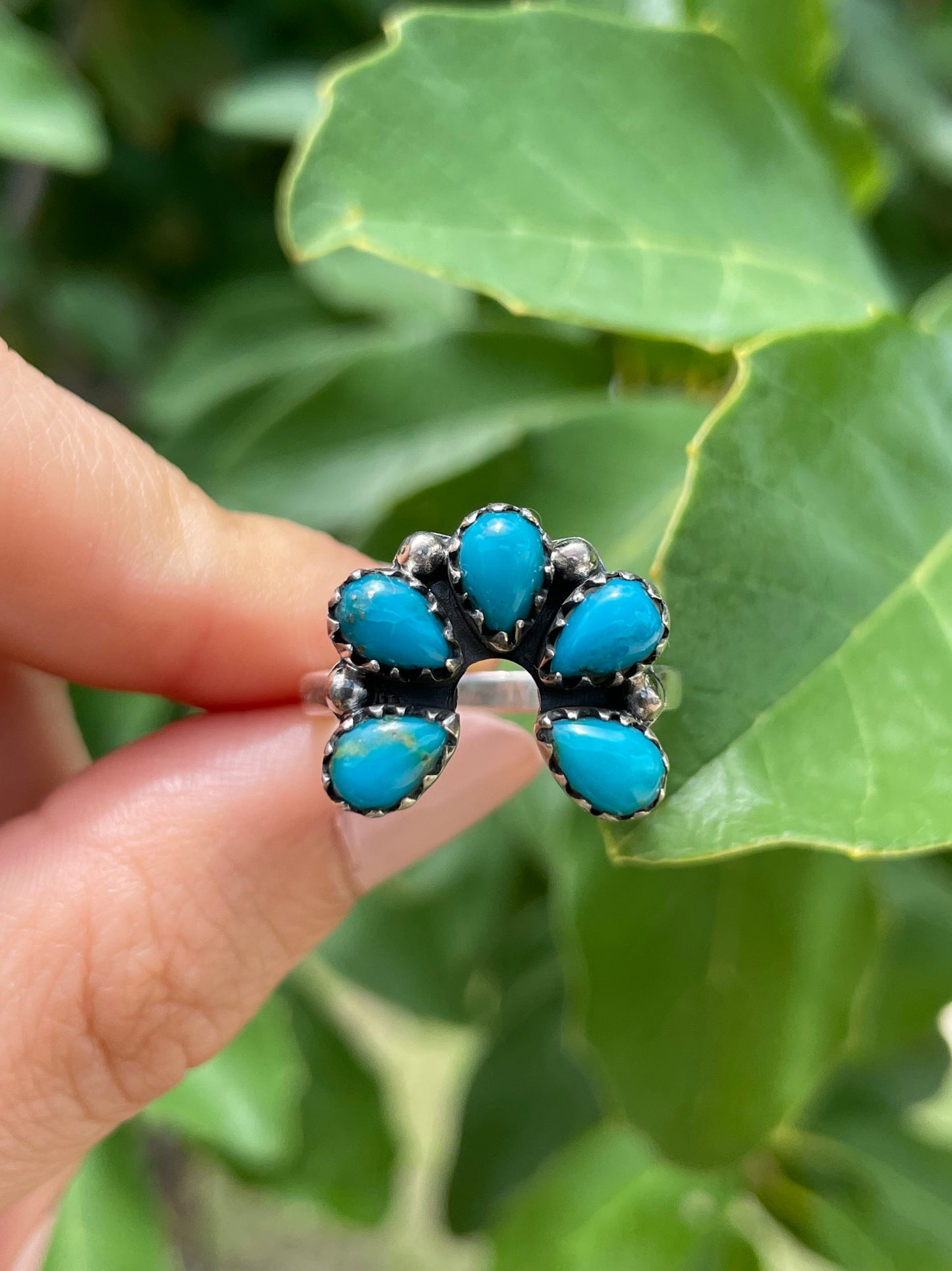 Kingman Turquoise Naja Ring Size 9| 925 Sterling Silver D171