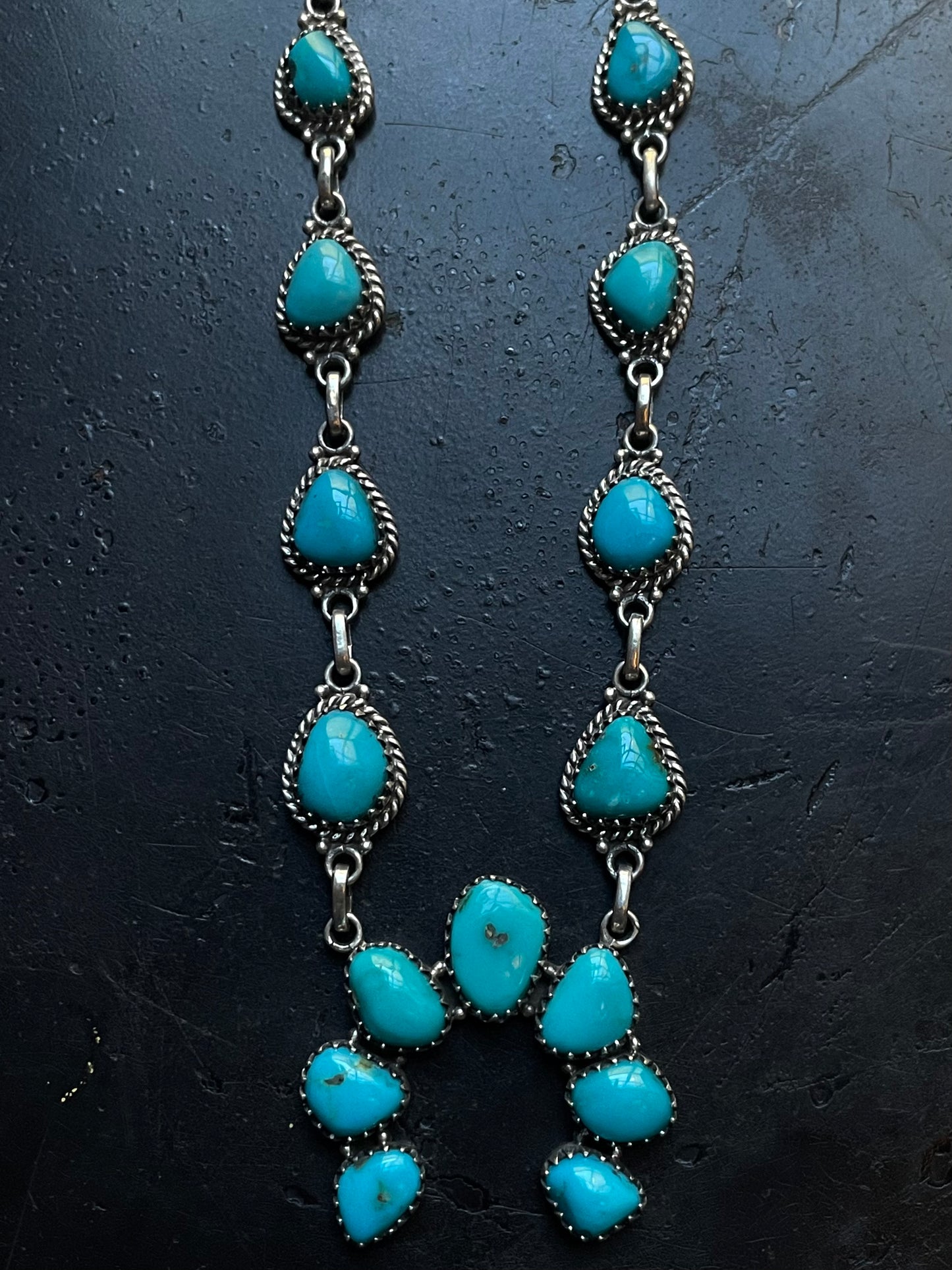 Kingman Turquoise Naja Necklace | 925 Sterling Silver G397