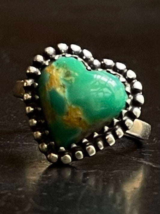 Turquoise Heart Ring Size 6.75 | 925 Sterling Silver G283