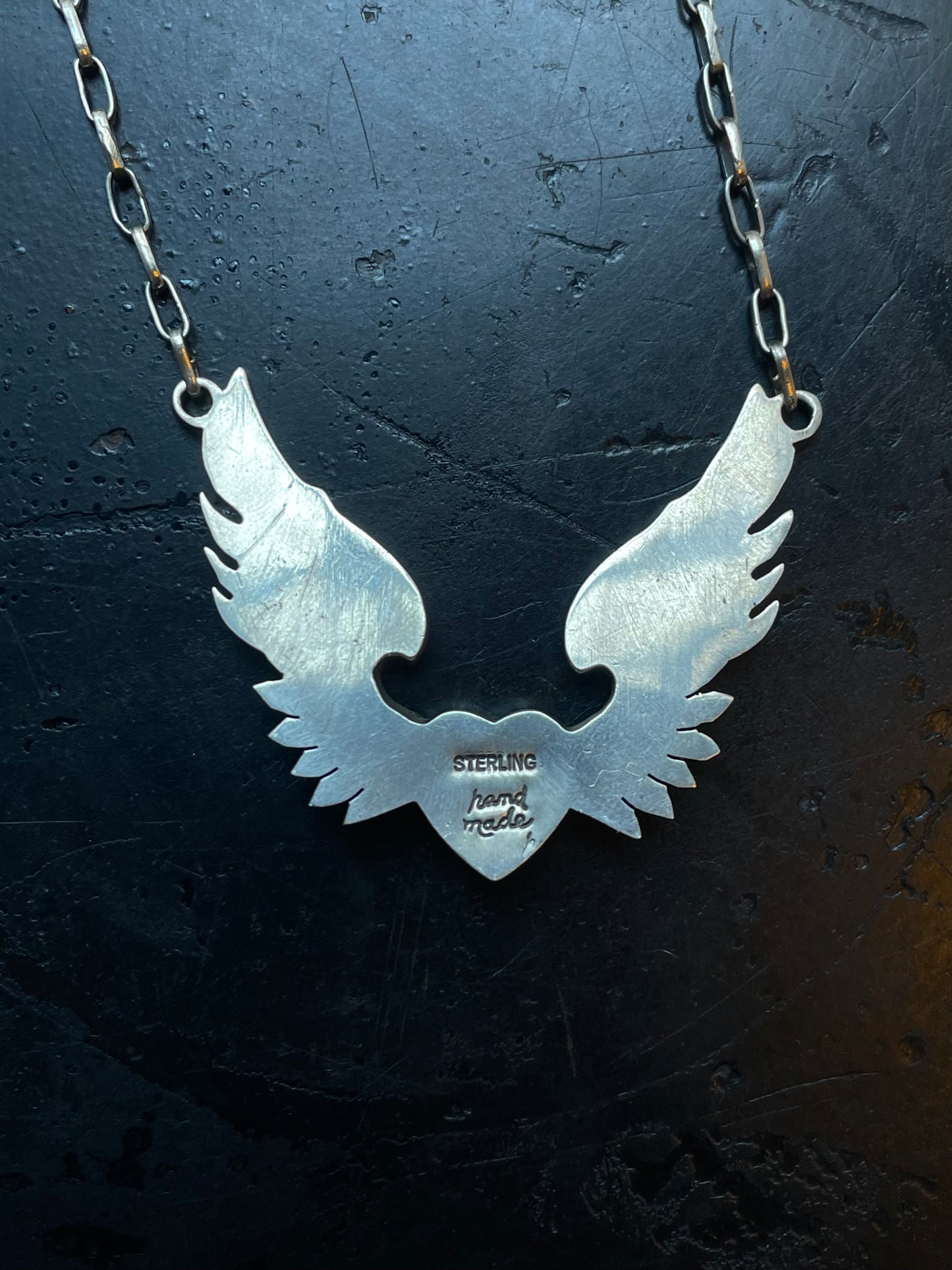 Pink Conch Wings Necklace | 925 Sterling Silver E363