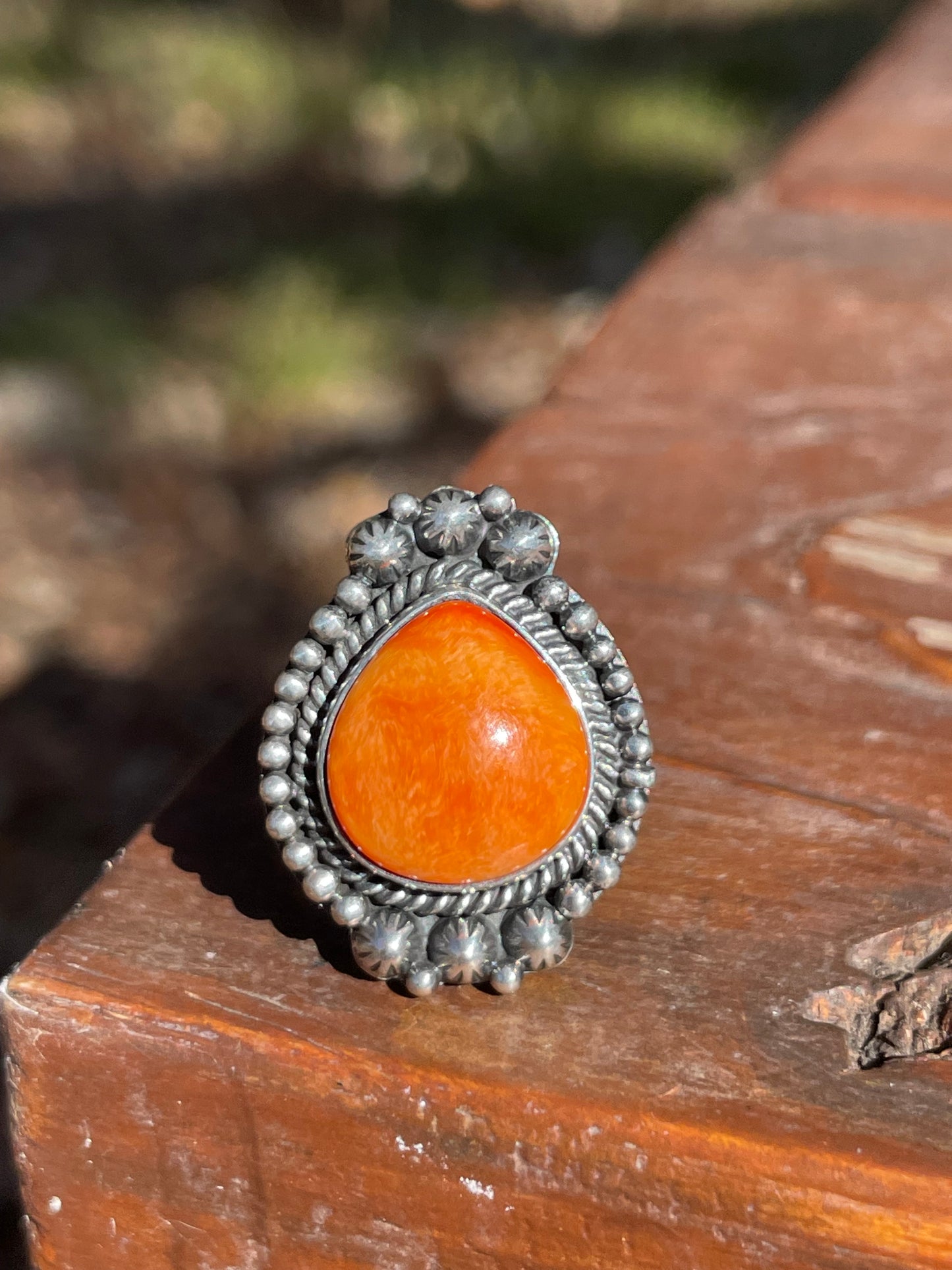 Spiny Oyster Ring Size 6 | 925 Sterling Silver Southwest B994