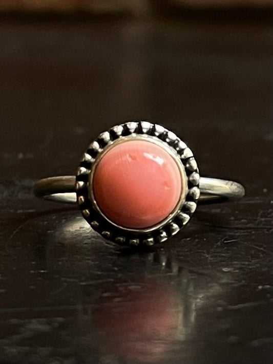 Pink Conch Ring Size 6.75 | 925 Sterling Silver G157