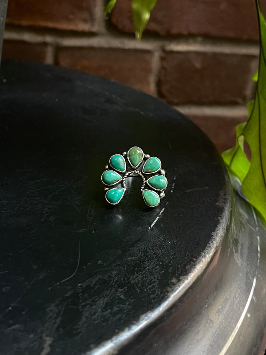 Turquoise Naja Ring | Sterling Silver 925 Size 8 C716