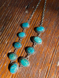 Turquoise Lariat Necklace | Sterling Silver 925 B429