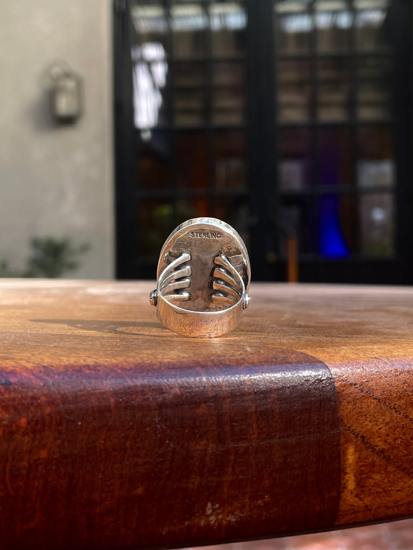 White Buffalo Ring | Sterling Silver 925 | Size 9 C805