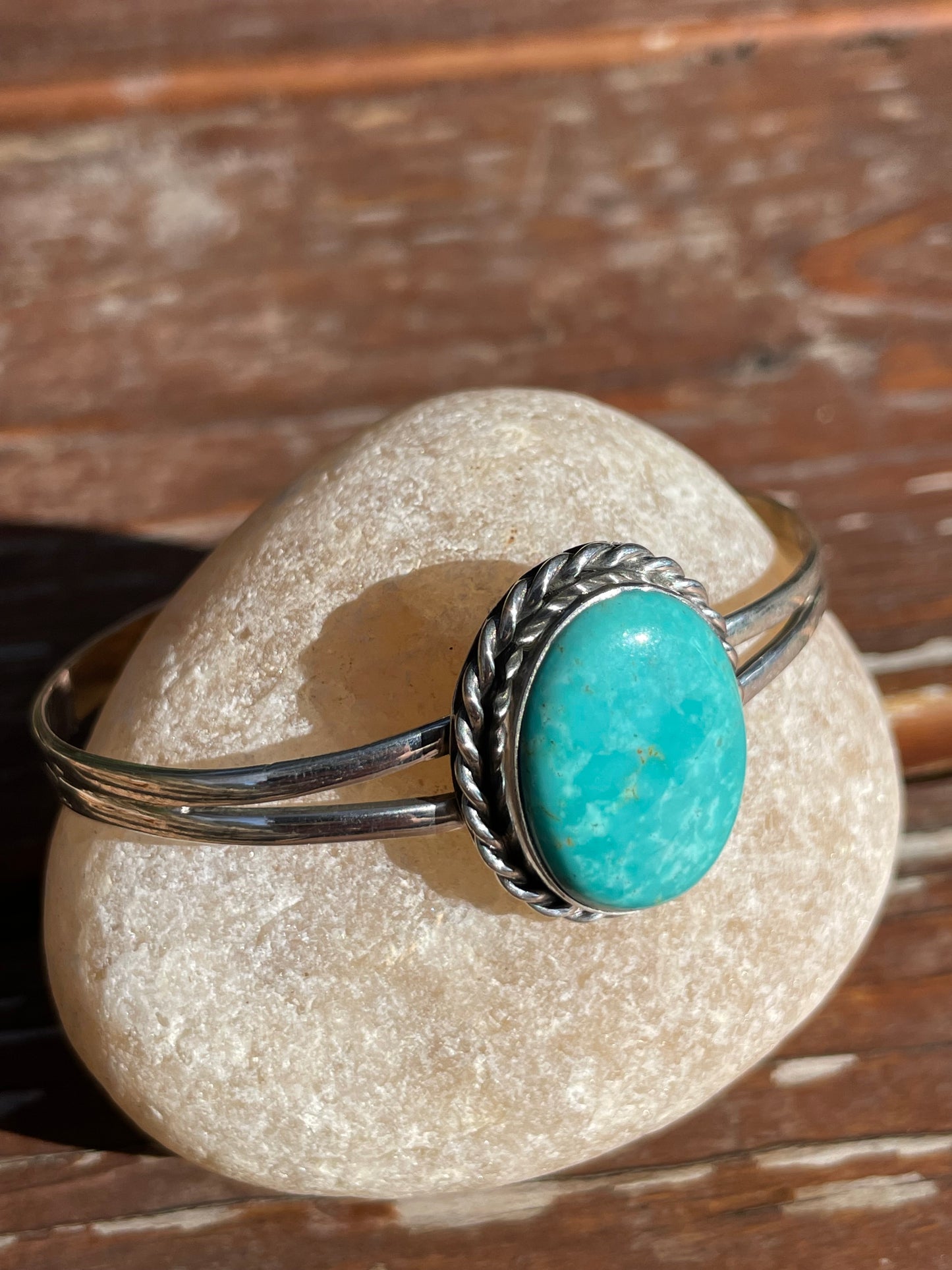 Kingman Turquoise Cuff Bracelet | 925 Sterling Silver D111