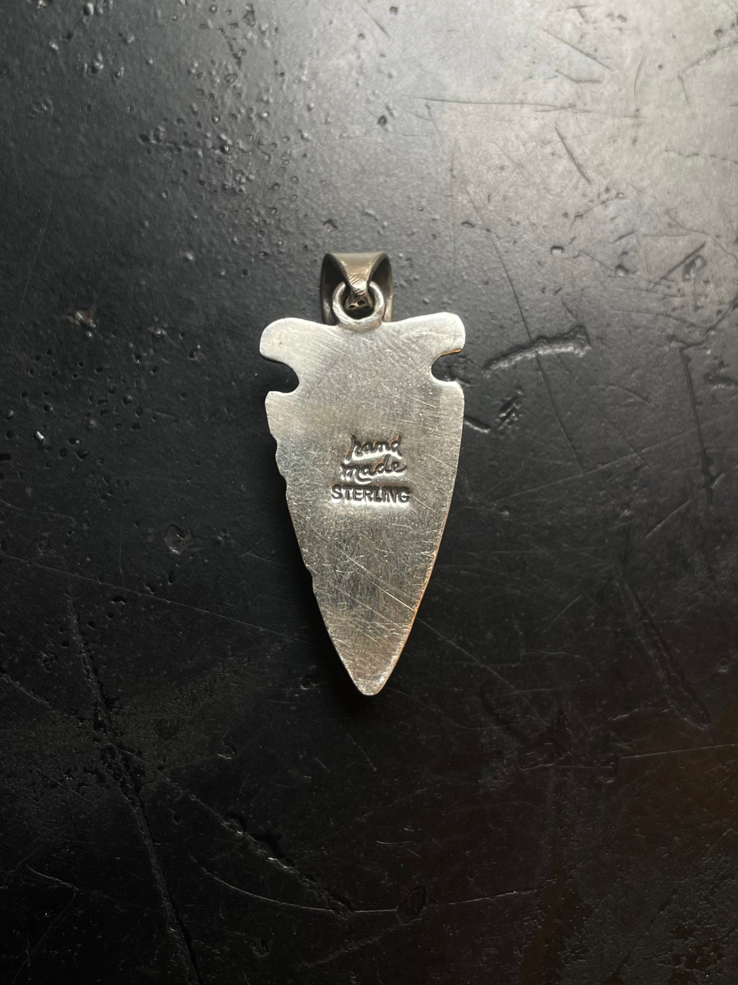 Turquoise Arrowhead Pendant | 925 Sterling Silver E697