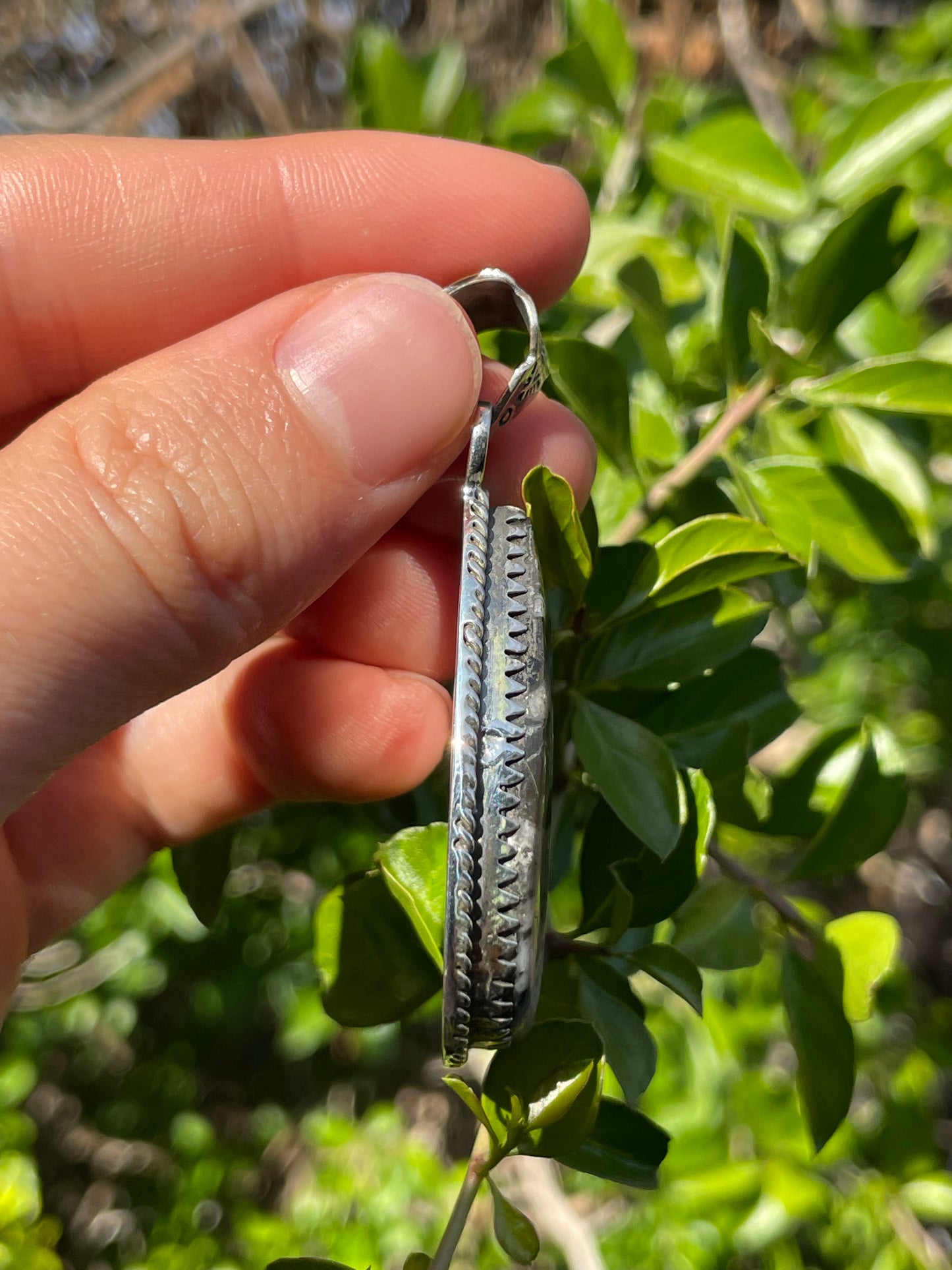 White Buffalo Teardrop Pendant | Sterling Silver 925 B683