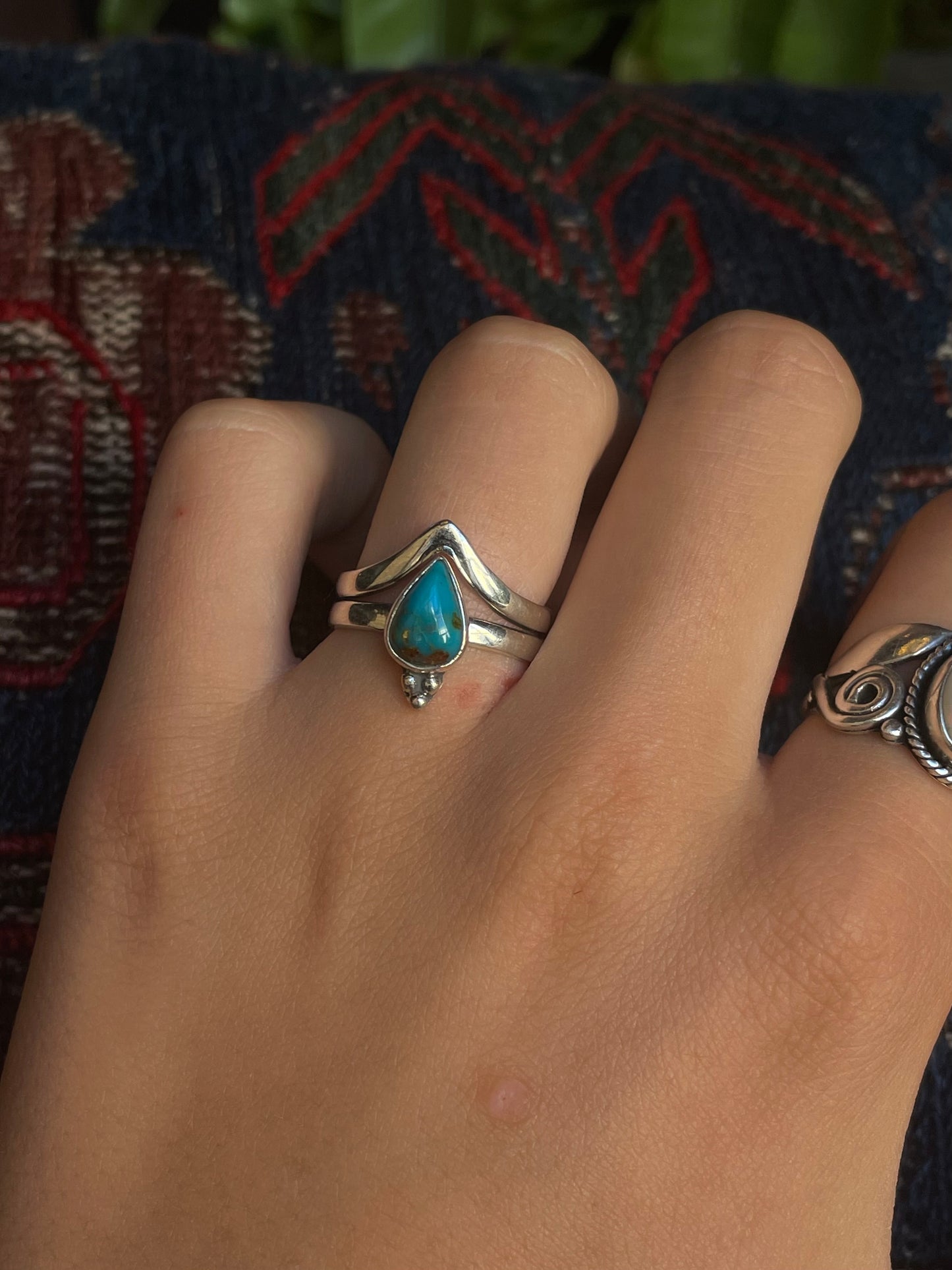 Kingman Turquoise Ring | Sterling Silver | Size 8 G359