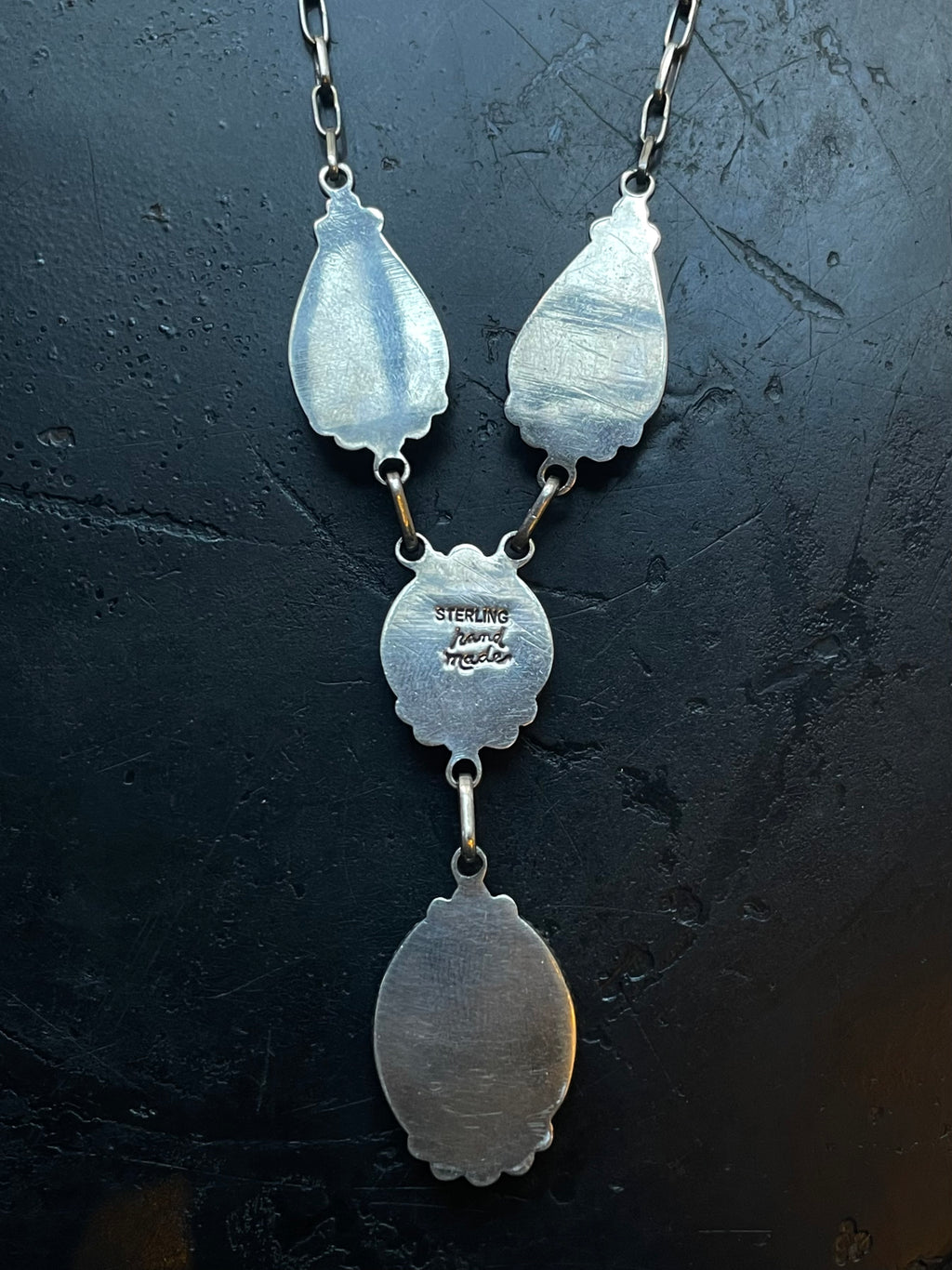 Turquoise Lariat Necklace | 925 Sterling Silver E617