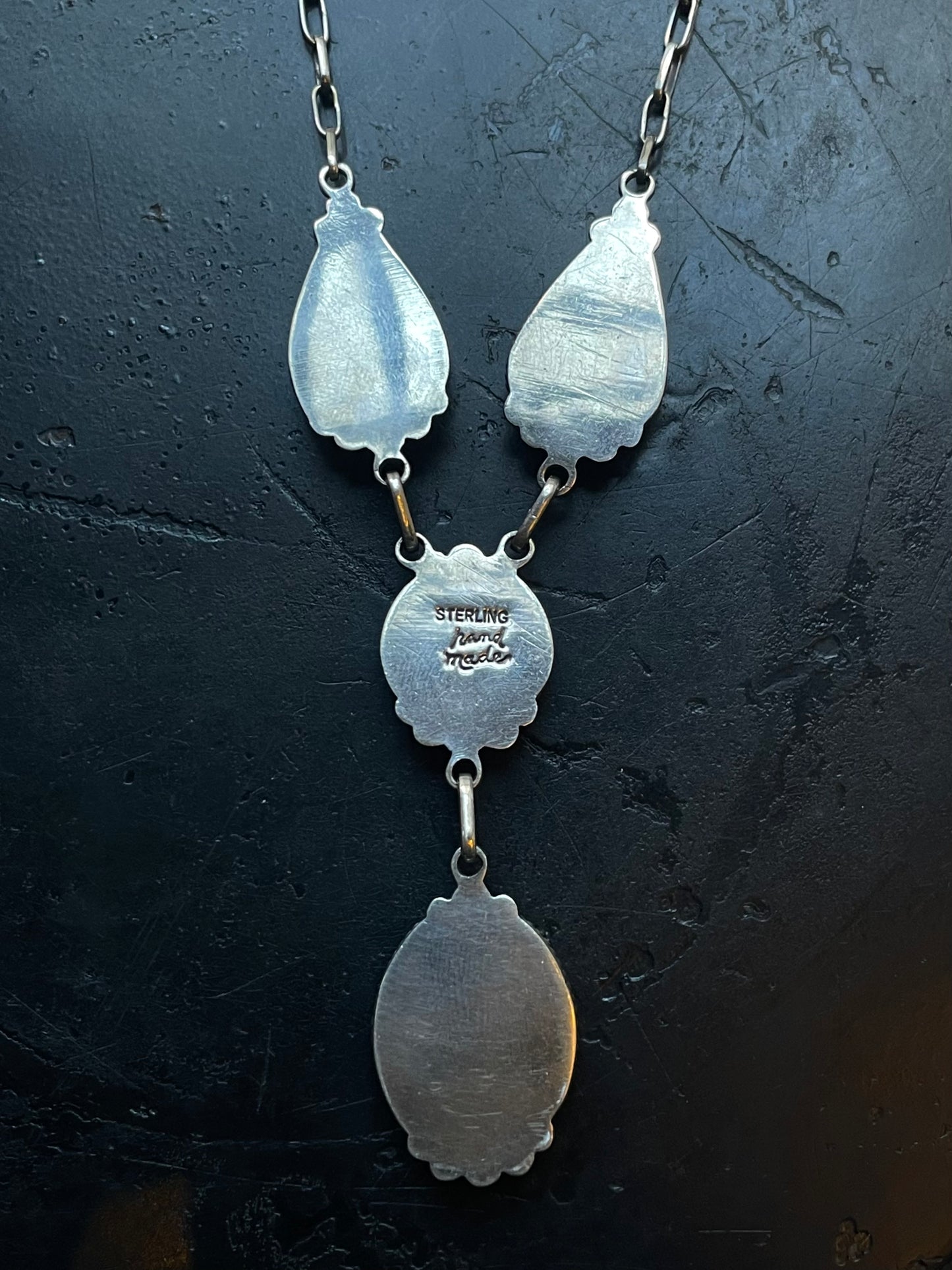 Turquoise Lariat Necklace | 925 Sterling Silver E617