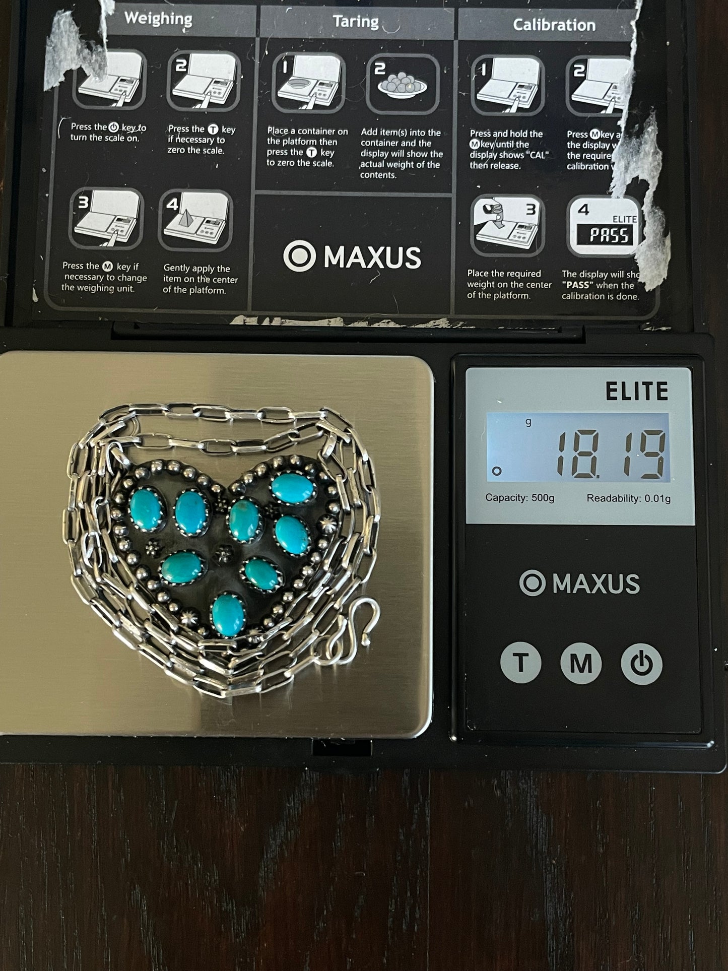 Kingman Turquoise Heart Necklace | 925 Sterling Silver E779