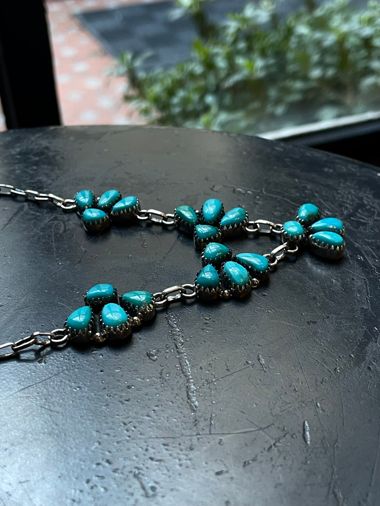 Kingman Turquoise Statement Necklace | 925 Sterling Silver E329