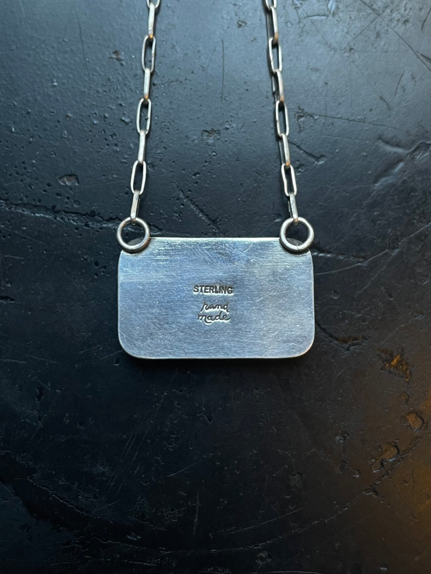 Kingman Turquoise Cluster Bar Necklace | 925 Sterling Silver E612