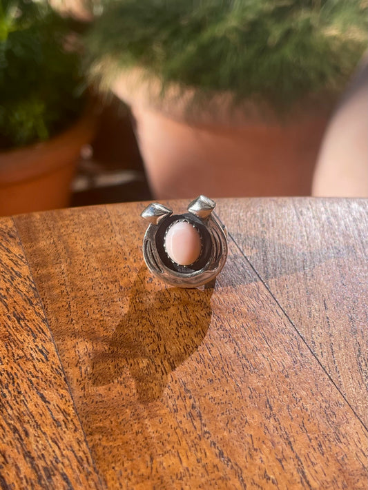 Pink Conch Ring Size 6.25 | 925 Sterling Silver C872