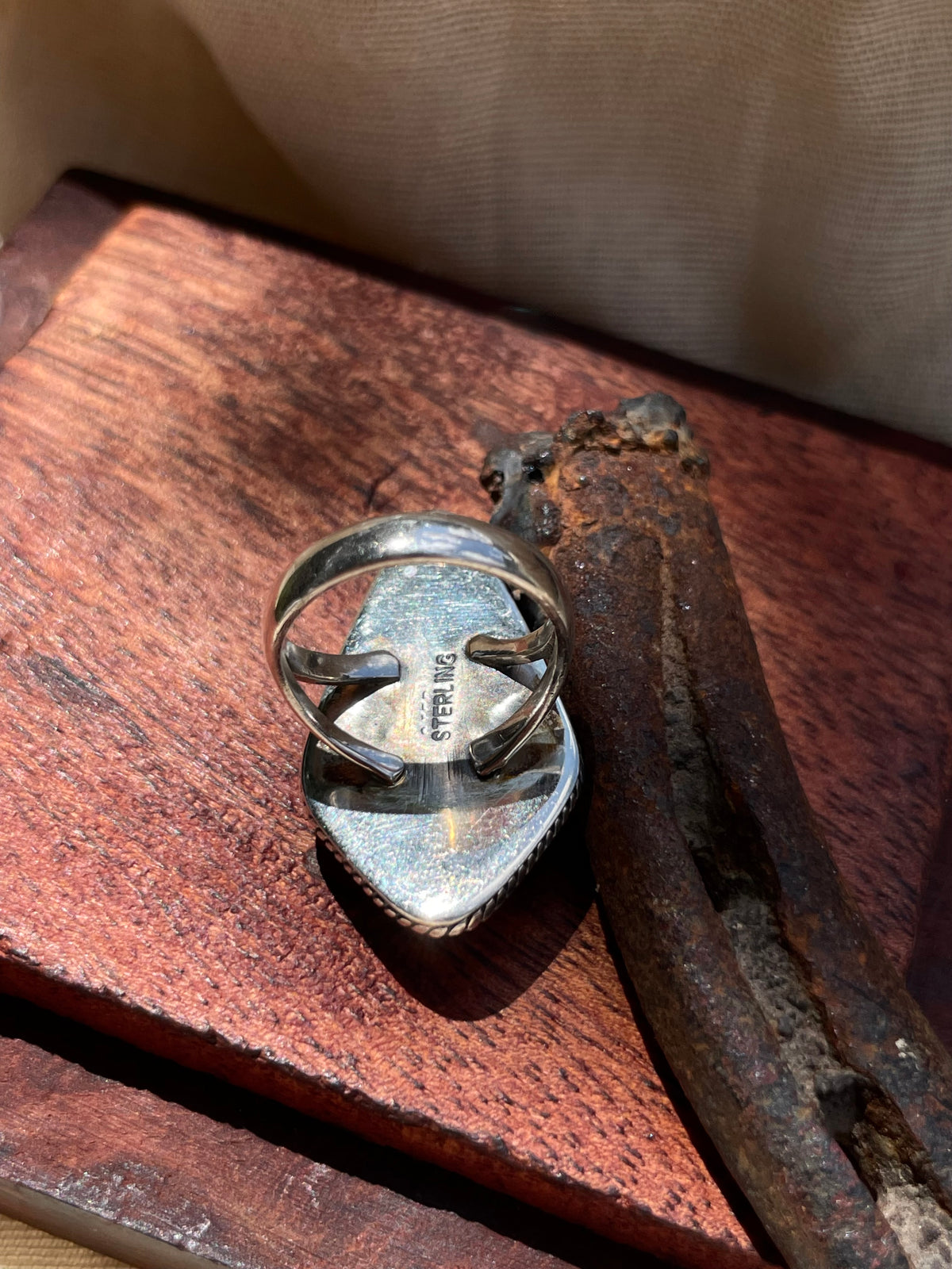 Pink Conch Ring Size 6 | 925 Sterling Silver C917