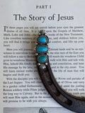 Triple Turquoise Statement Ring | 925 Sterling Silver Size 8.75 G815