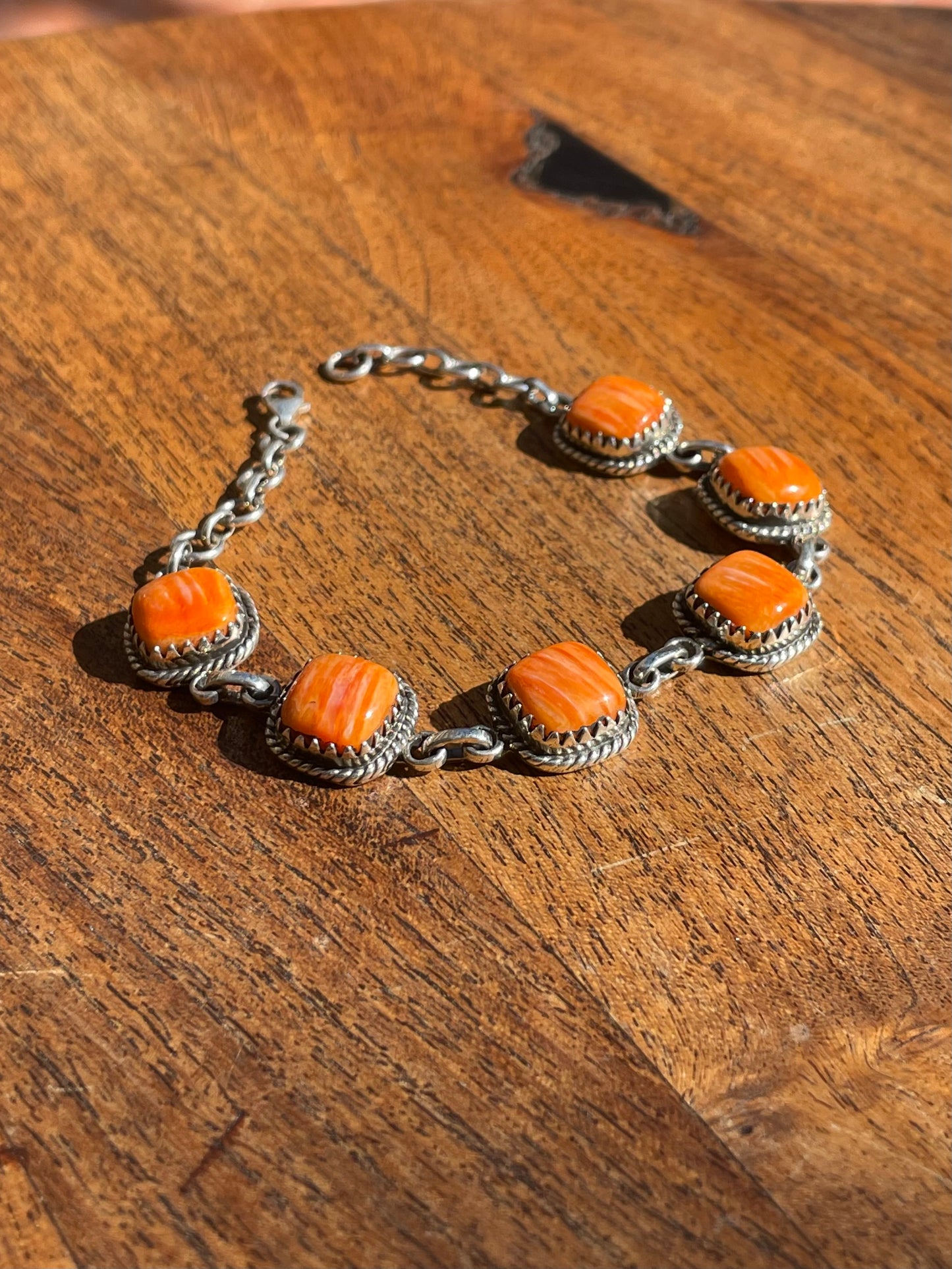 Spiny Oyster Link Bracelet | 925 Sterling Silver C847