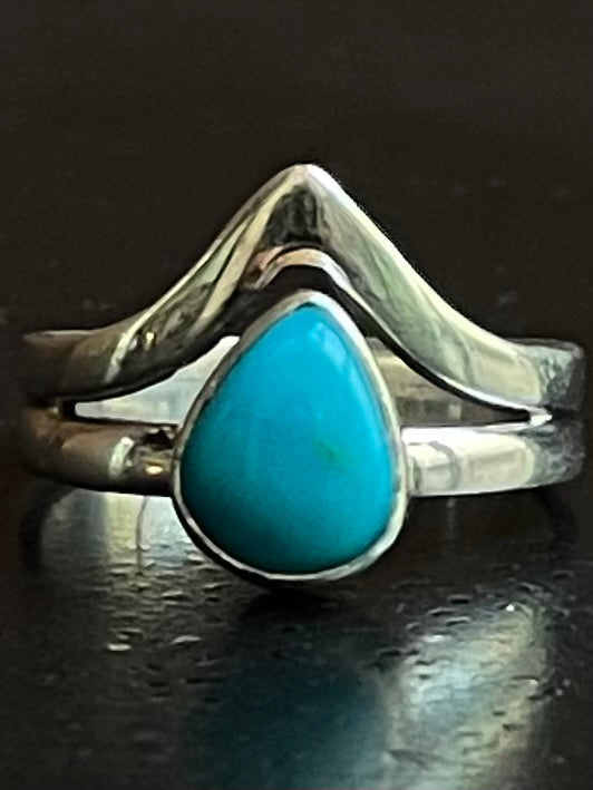Kingman Turquoise Ring | Sterling Silver | Size 7 G381