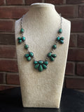 Kingman Turquoise Floral Lariat Necklace | 925 Sterling Silver G605