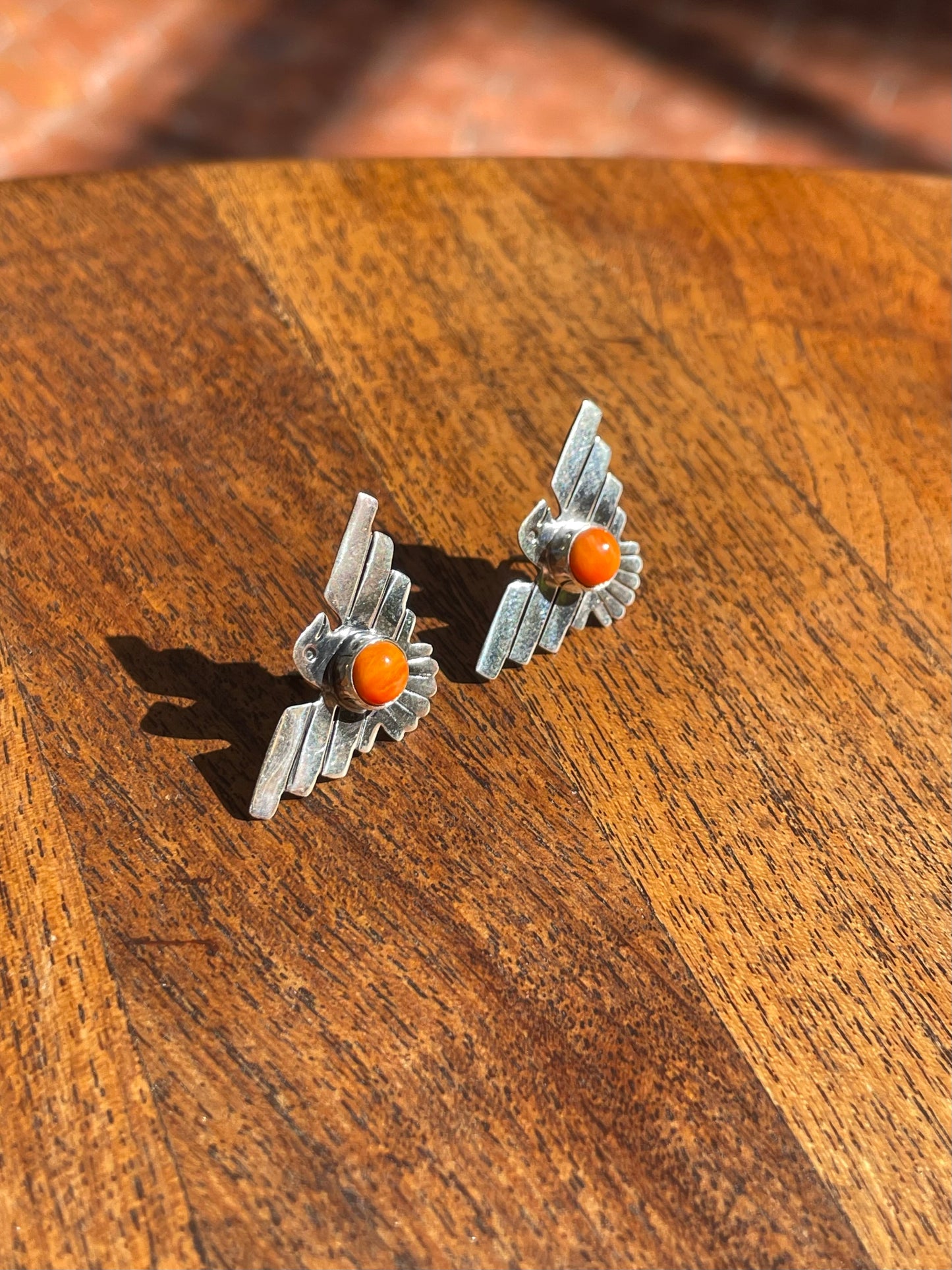 Spiny Oyster Thunderbird Stud Earrings | 925 Sterling Silver C829