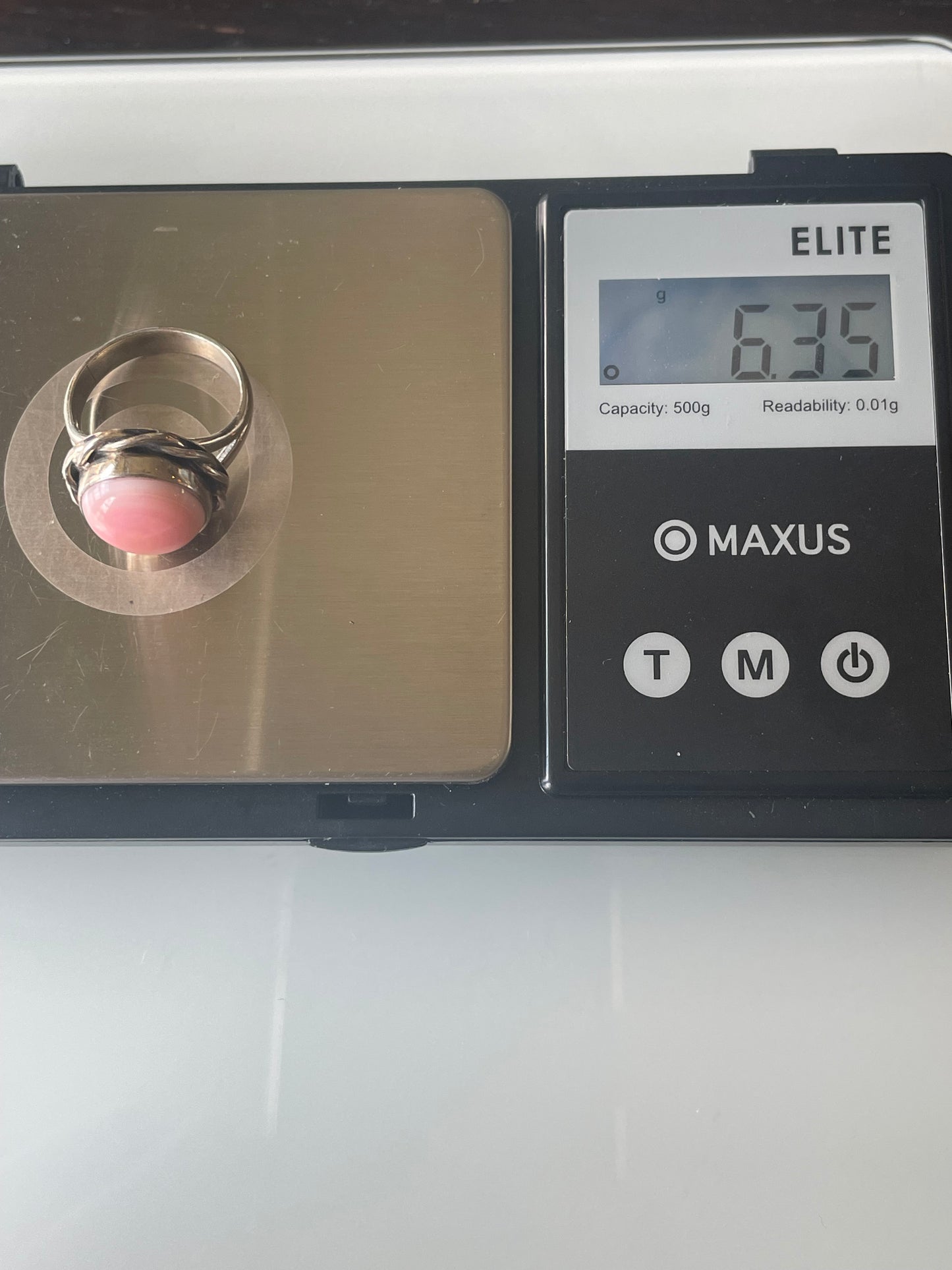 Pink Conch Ring Size 6 | 925 Sterling Silver G127