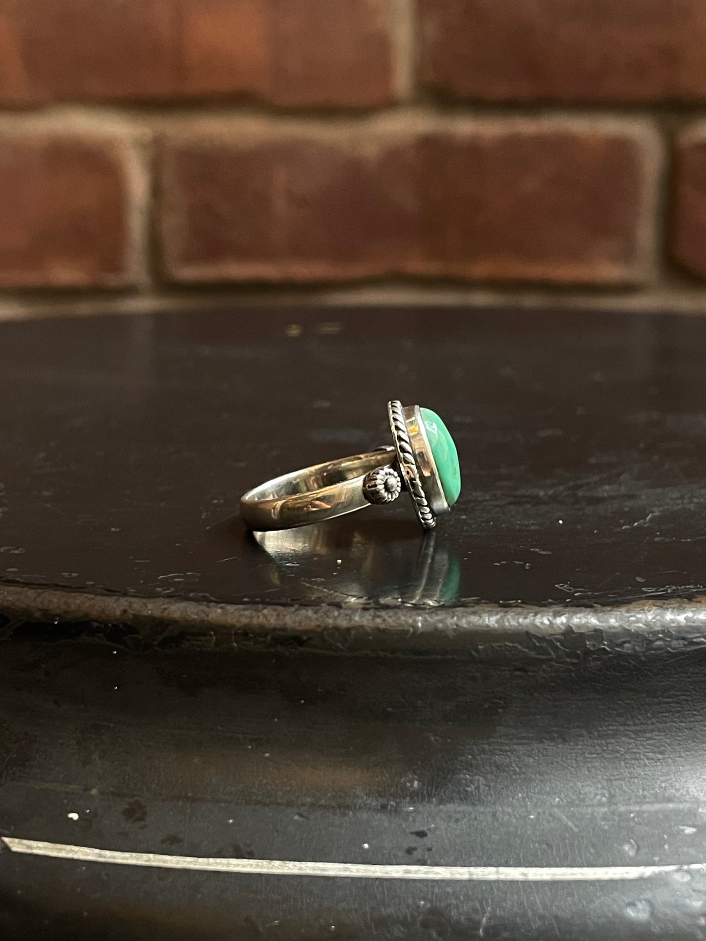 Kingman Turquoise Ring Size 8 | 925 Sterling Silver E728