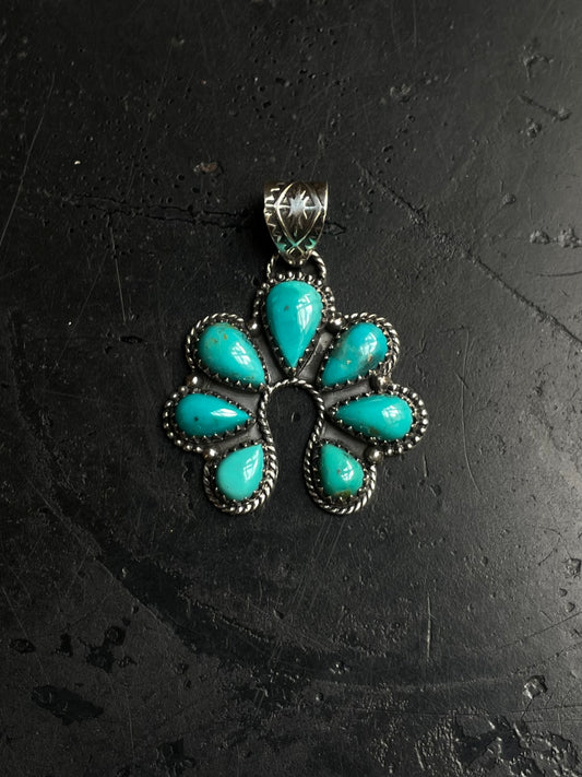 Turquoise Naja Pendant | 925 Sterling Silver E226