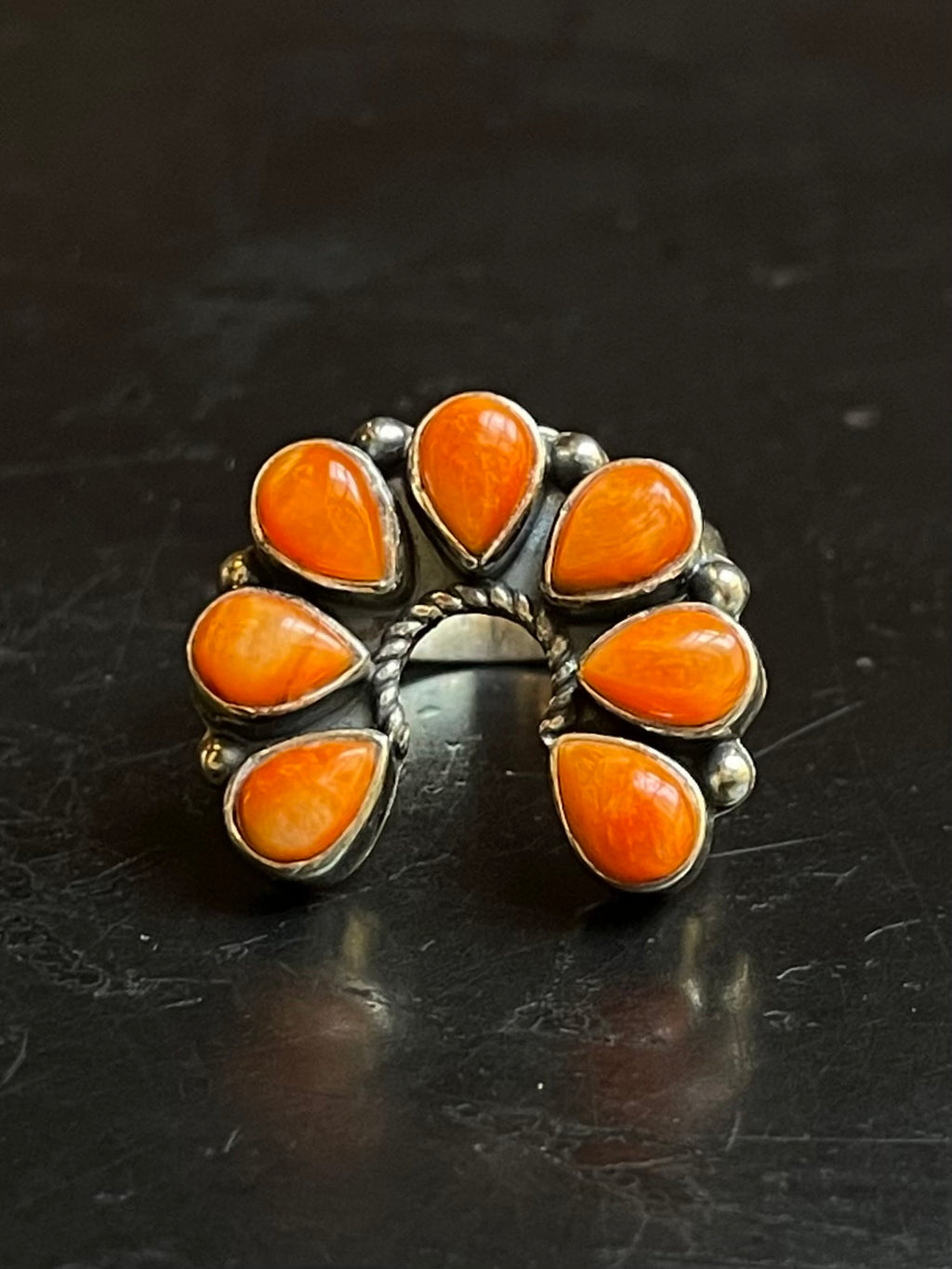 Spiny Oyster Naja Ring Size 8.75 | Sterling Silver E850
