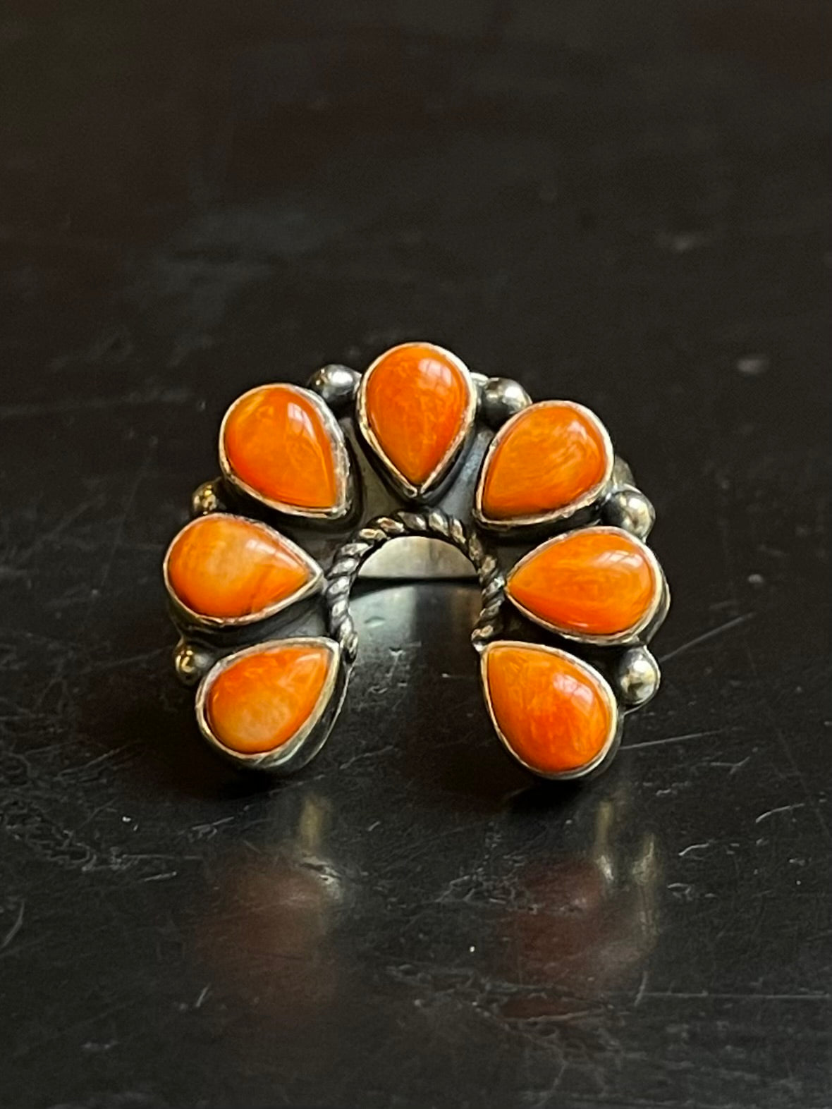 Spiny Oyster Naja Ring Size 8.75 | Sterling Silver E850