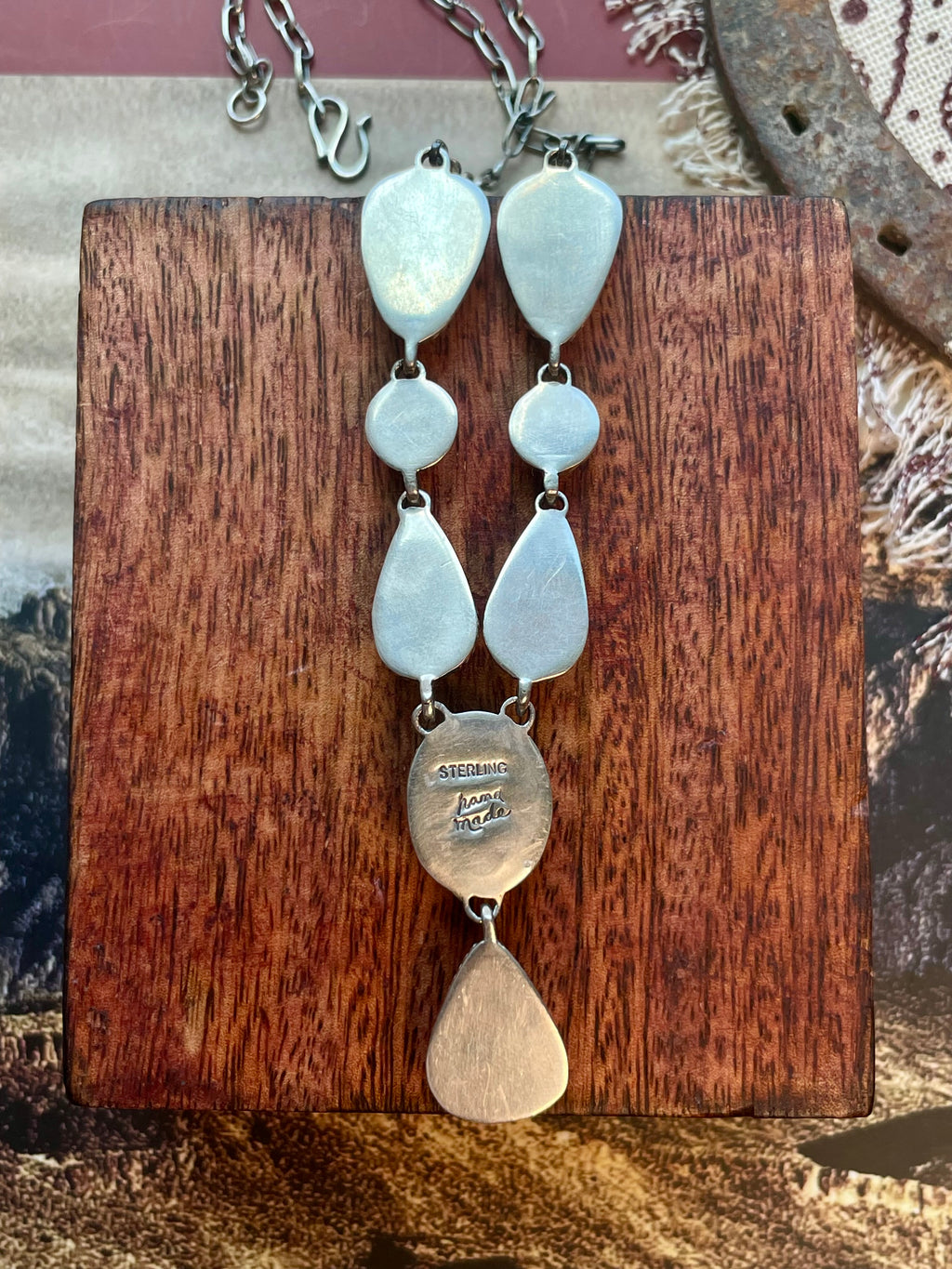 Turquoise Lariat Necklace | 925 Sterling Silver D223