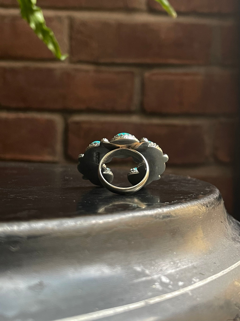 Kingman Turquoise Naja Ring | 925 Sterling Silver | Size 6 E316