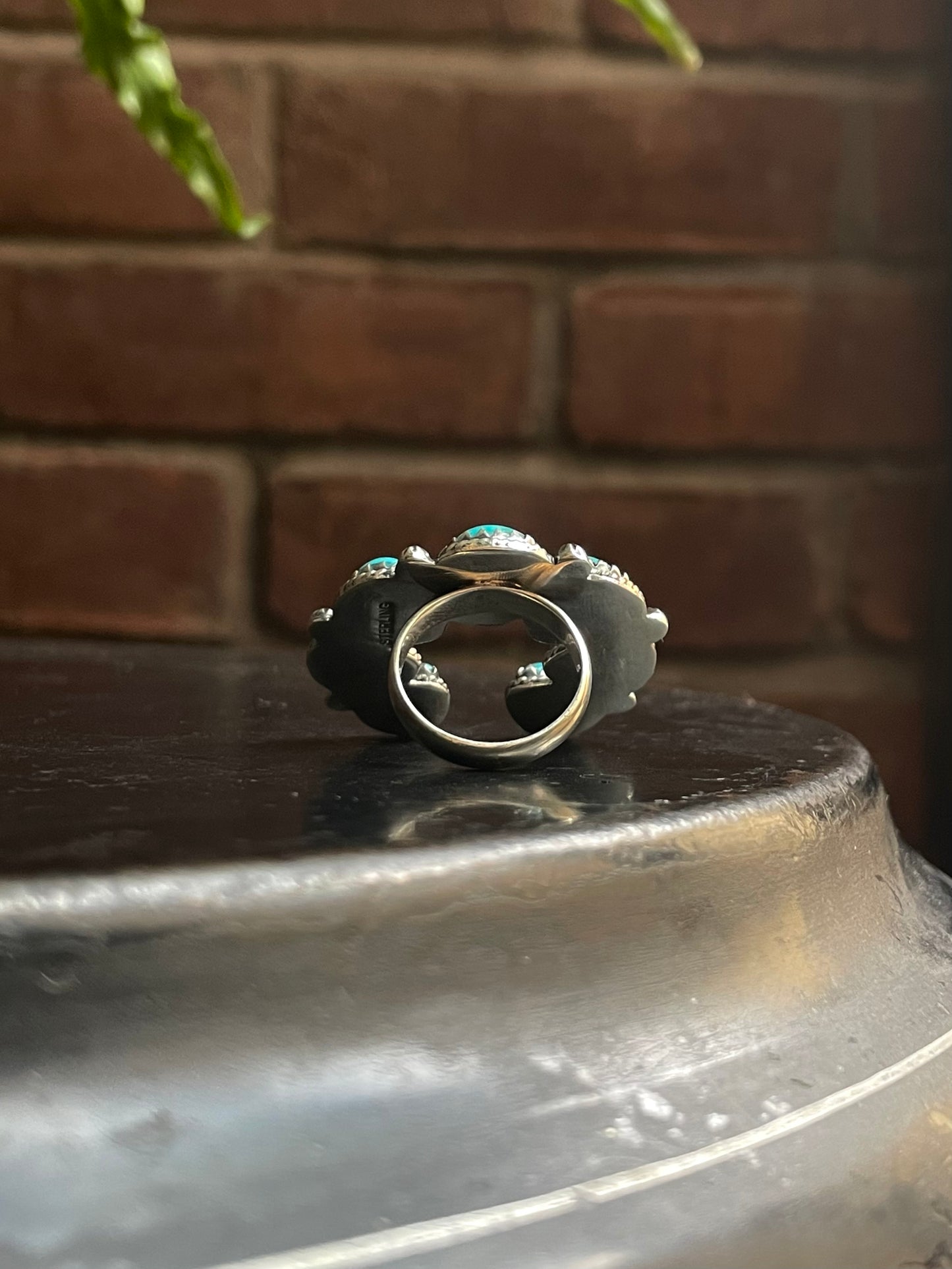 Kingman Turquoise Naja Ring | 925 Sterling Silver | Size 6 E316