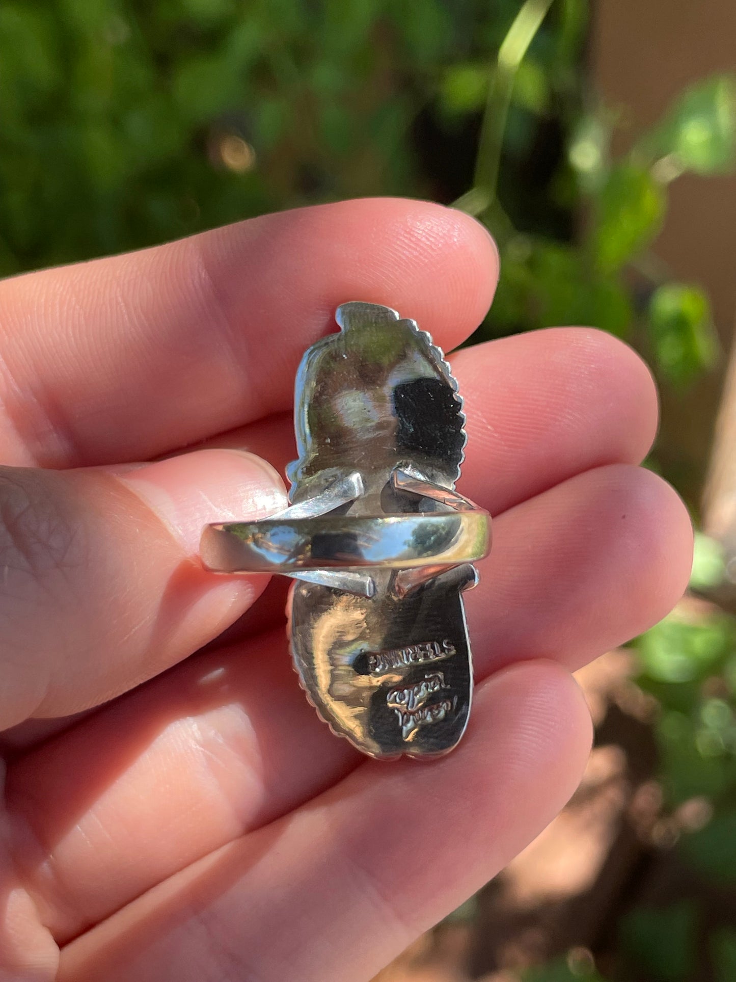 Spiny Oyster & Turquoise Leaf Ring | Size 9 | 925 Sterling Silver Z82