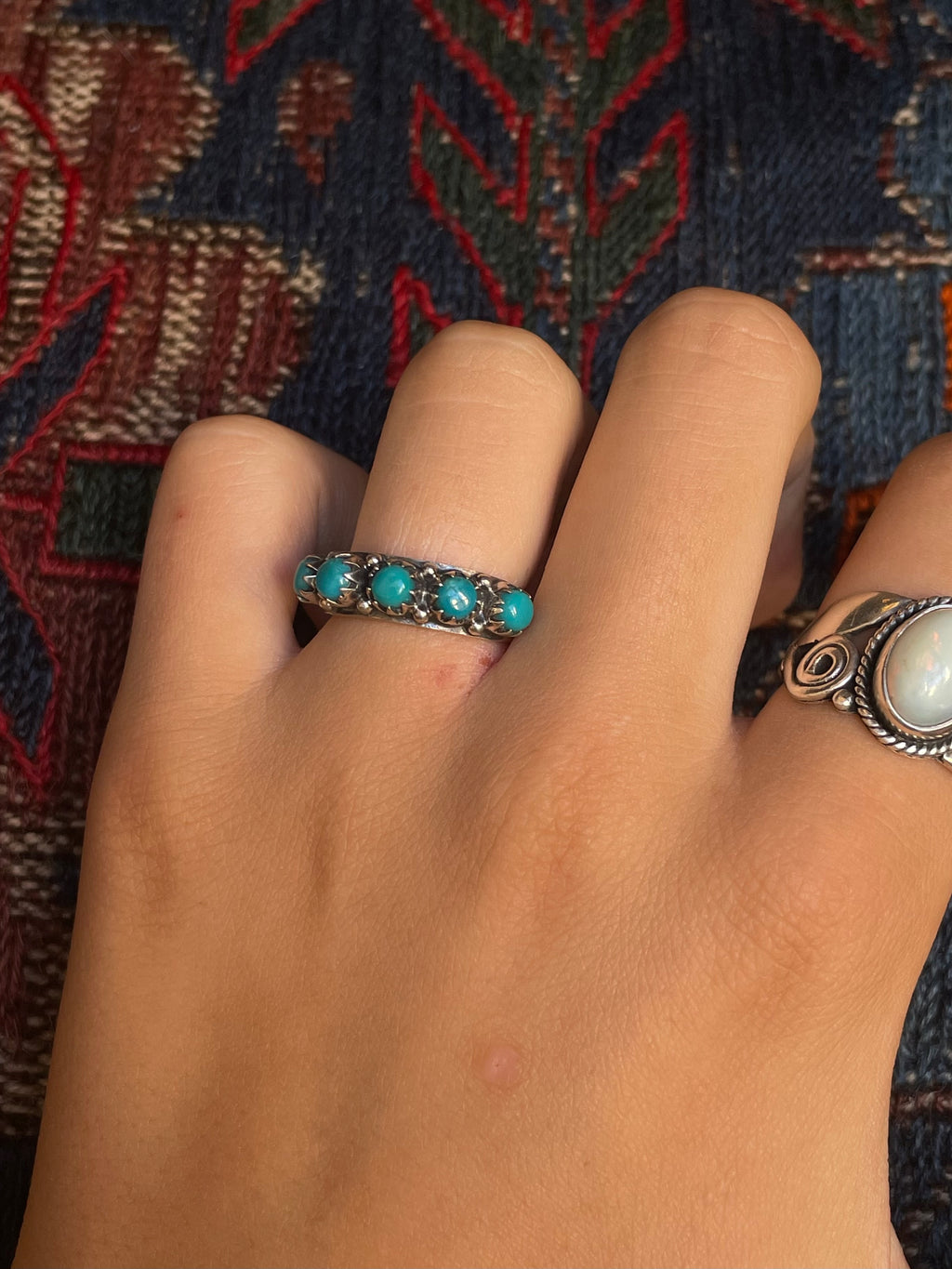 Kingman Turquoise Ring | Sterling Silver | Size 6 G370