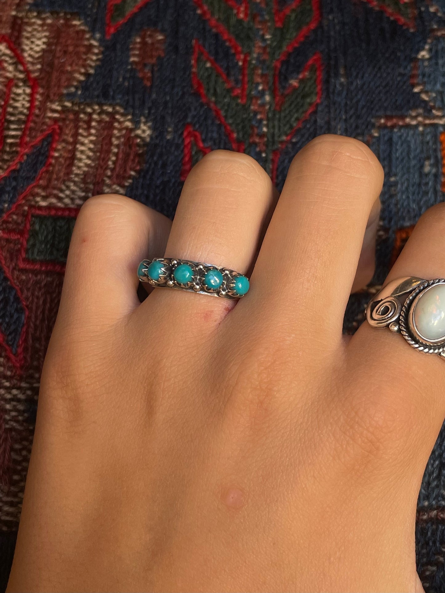 Kingman Turquoise Ring | Sterling Silver | Size 6 G370