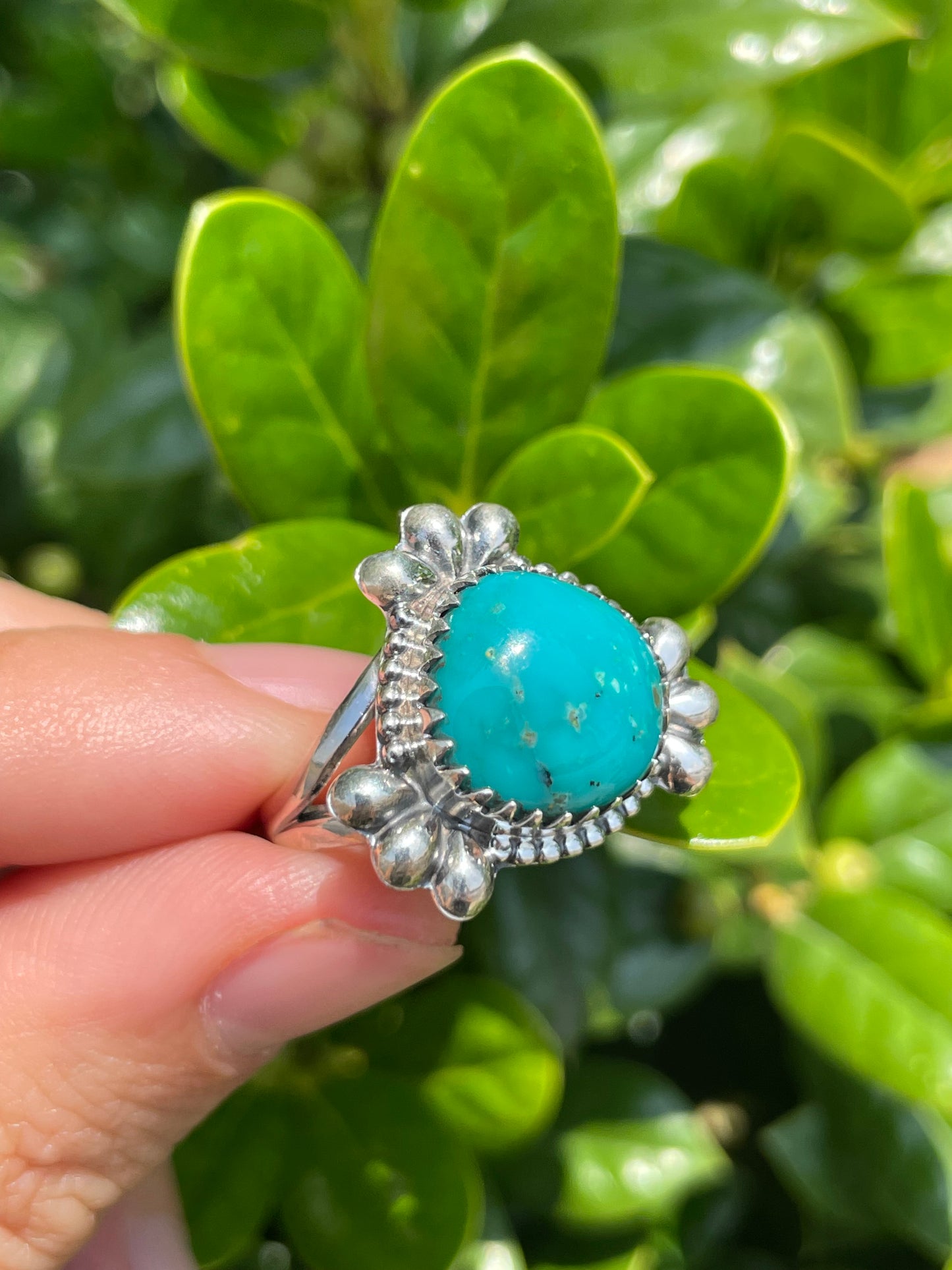 Kingman Turquoise Ring Size 6.75 | 925 Sterling Silver U49