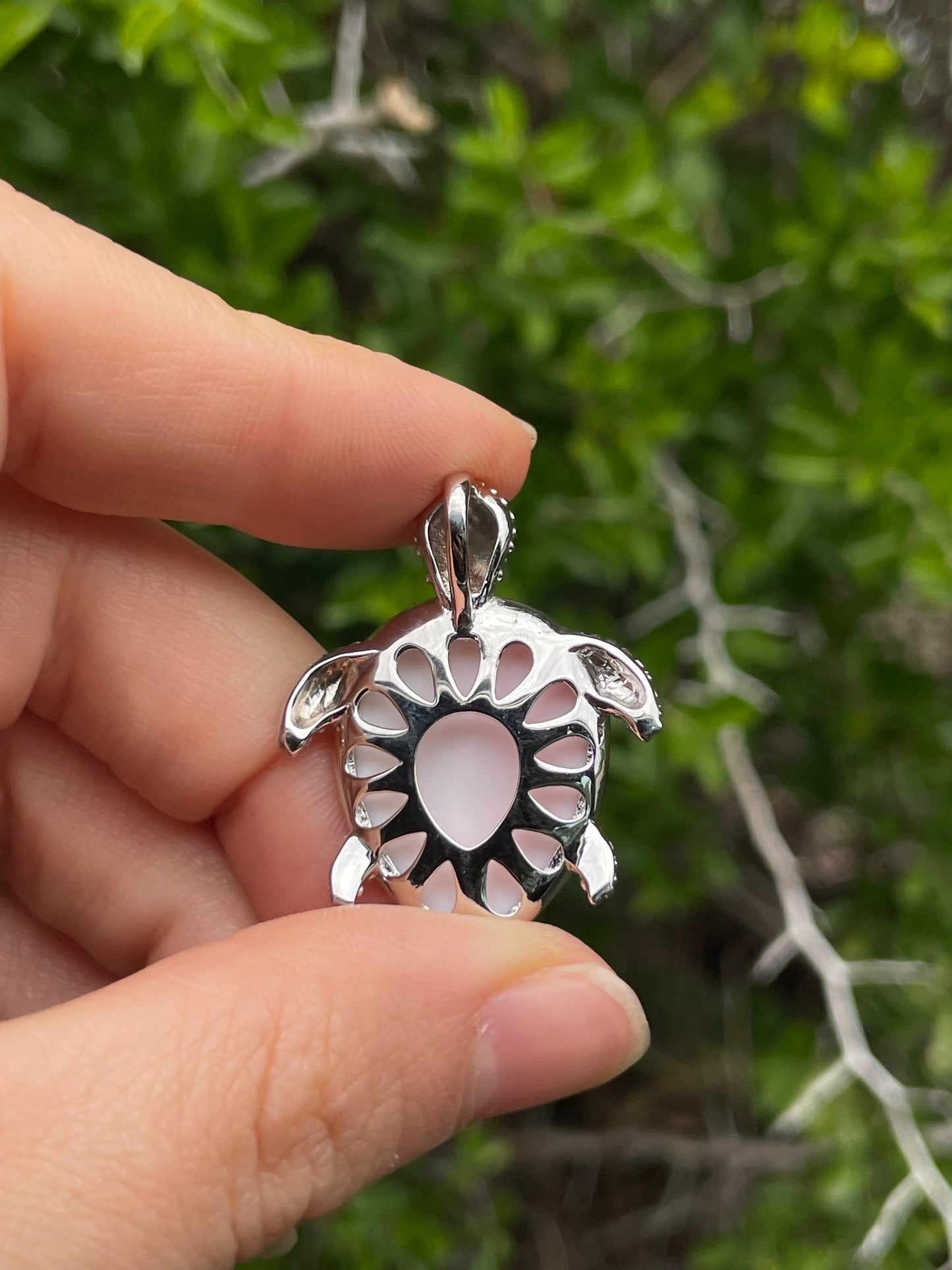 Pink Conch Turtle Pendant | 925 Sterling Silver B623