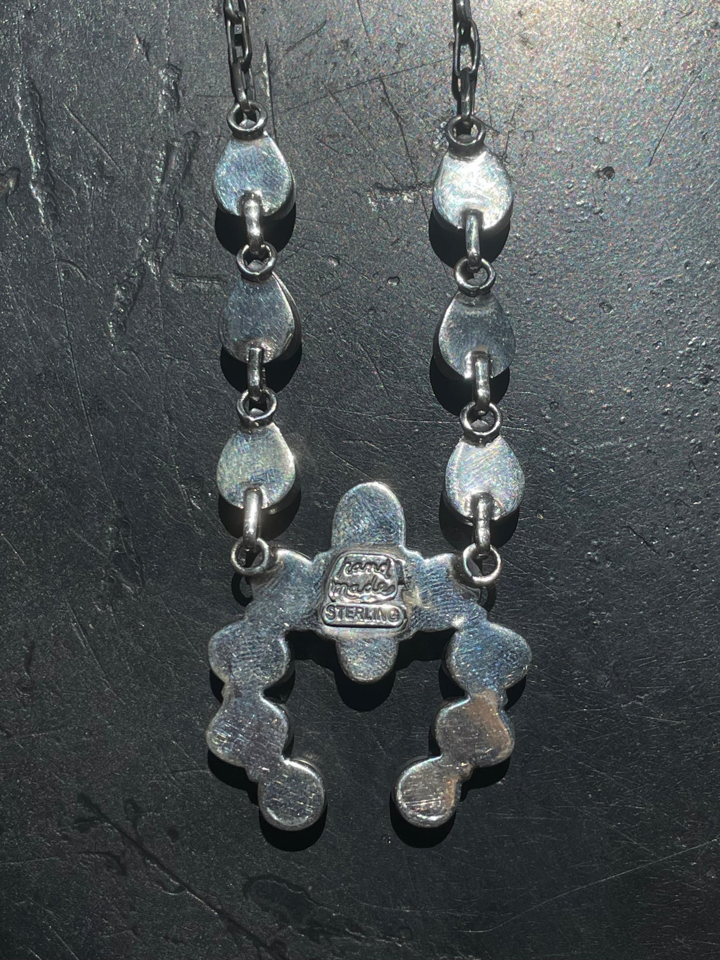Kingman Turquoise Naja Necklace | Sterling Silver G417