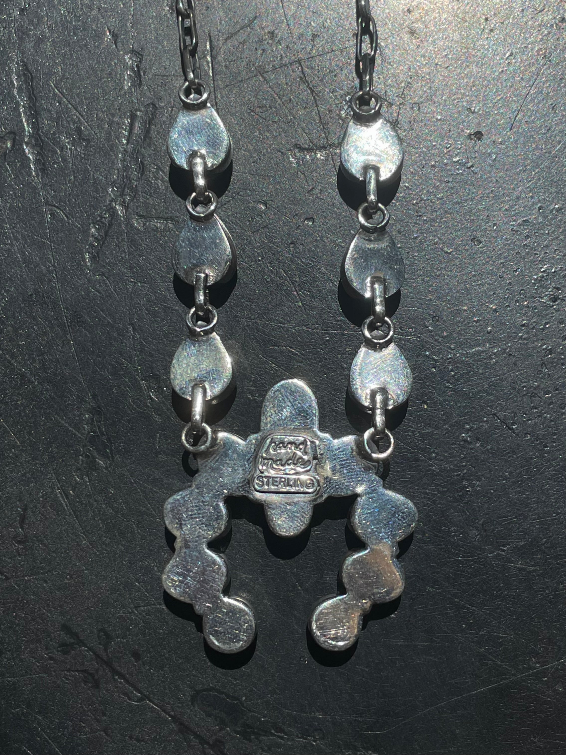 Kingman Turquoise Naja Necklace | Sterling Silver G417