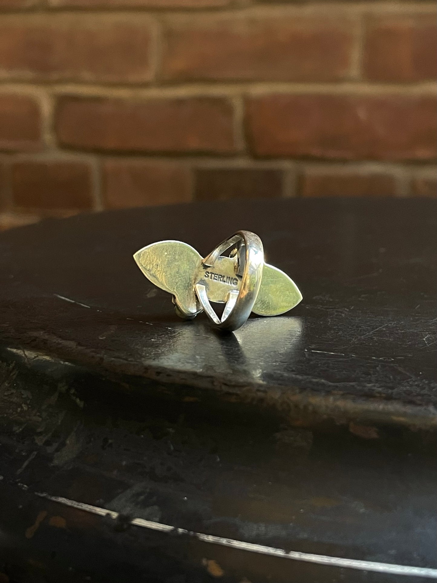 Spiny Oyster Turquoise Floral Ring Size 7 | Sterling Silver E852