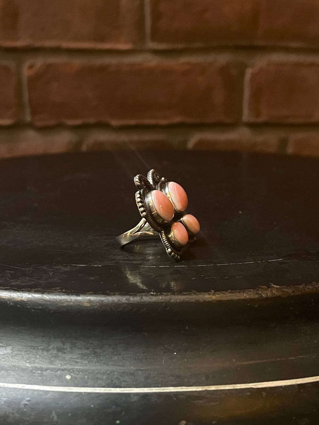 Pink Conch Butterfly Ring Size 6 | 925 Sterling Silver C926