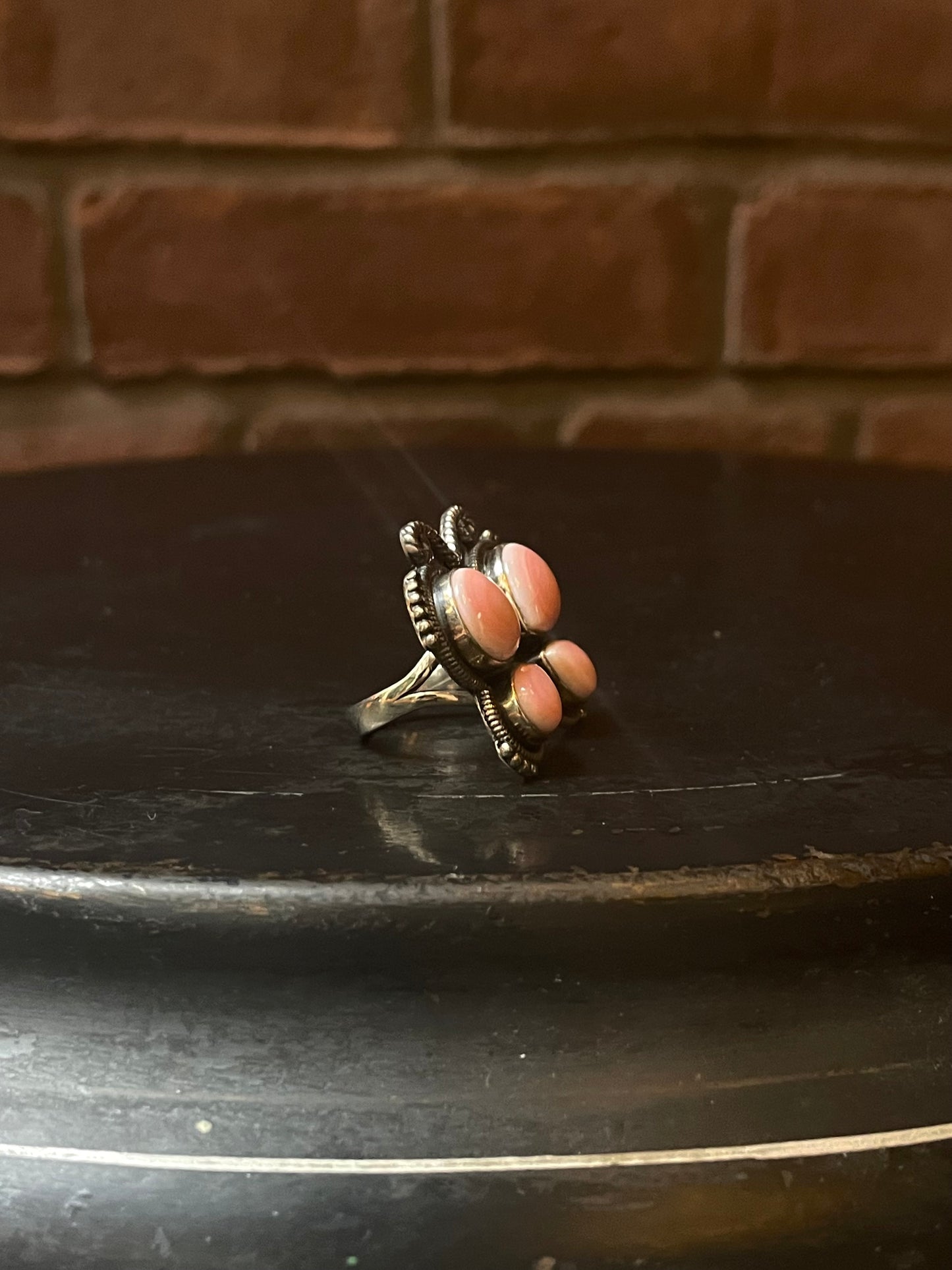 Pink Conch Butterfly Ring Size 6 | 925 Sterling Silver C926