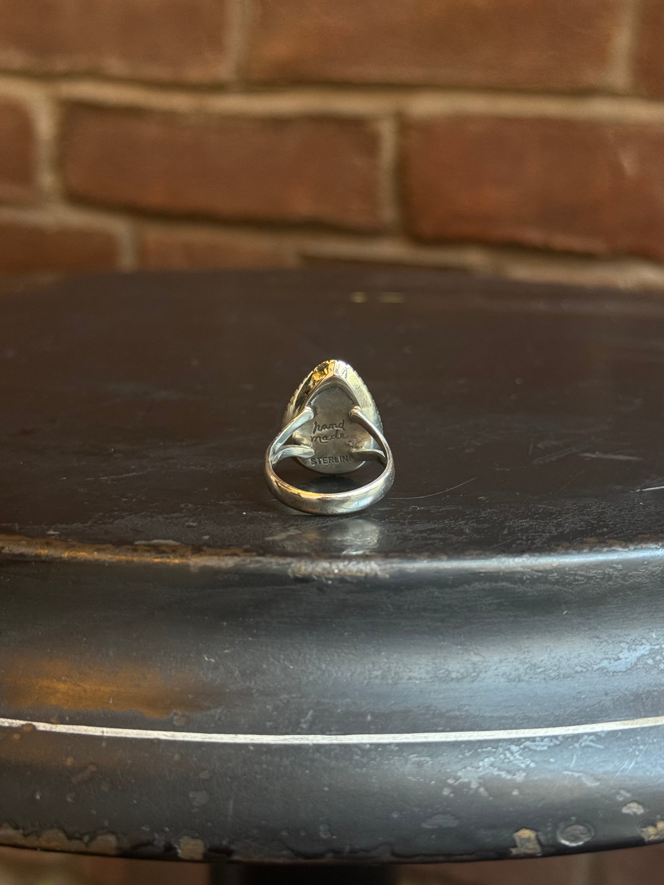 Turquoise Ring | 925 Sterling Silver | Size 7.5 C263