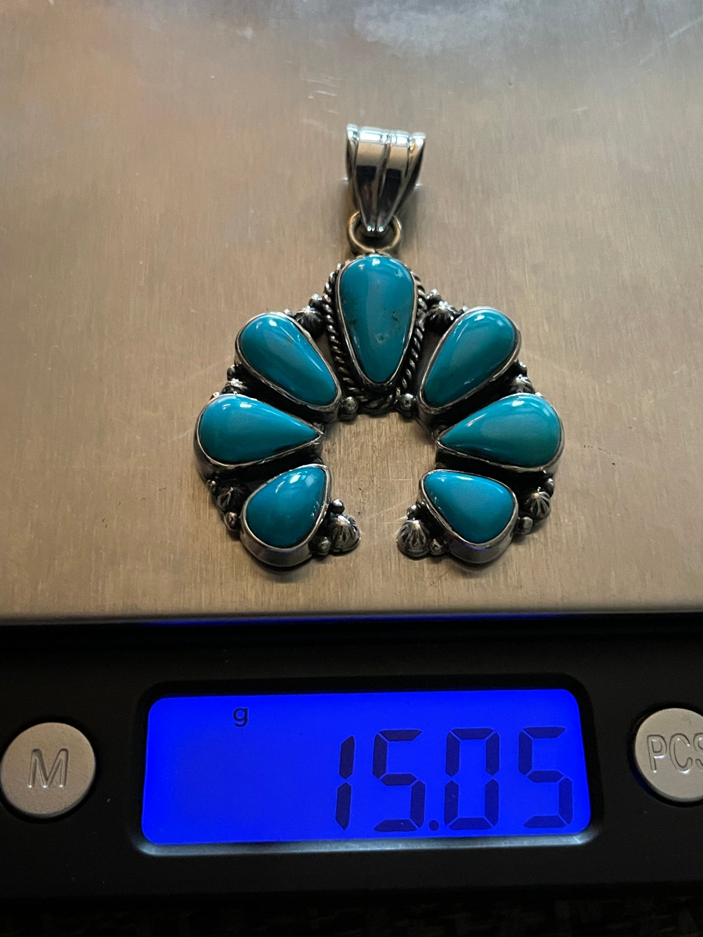 Turquoise Naja Pendant | Sterling Silver 925 B839